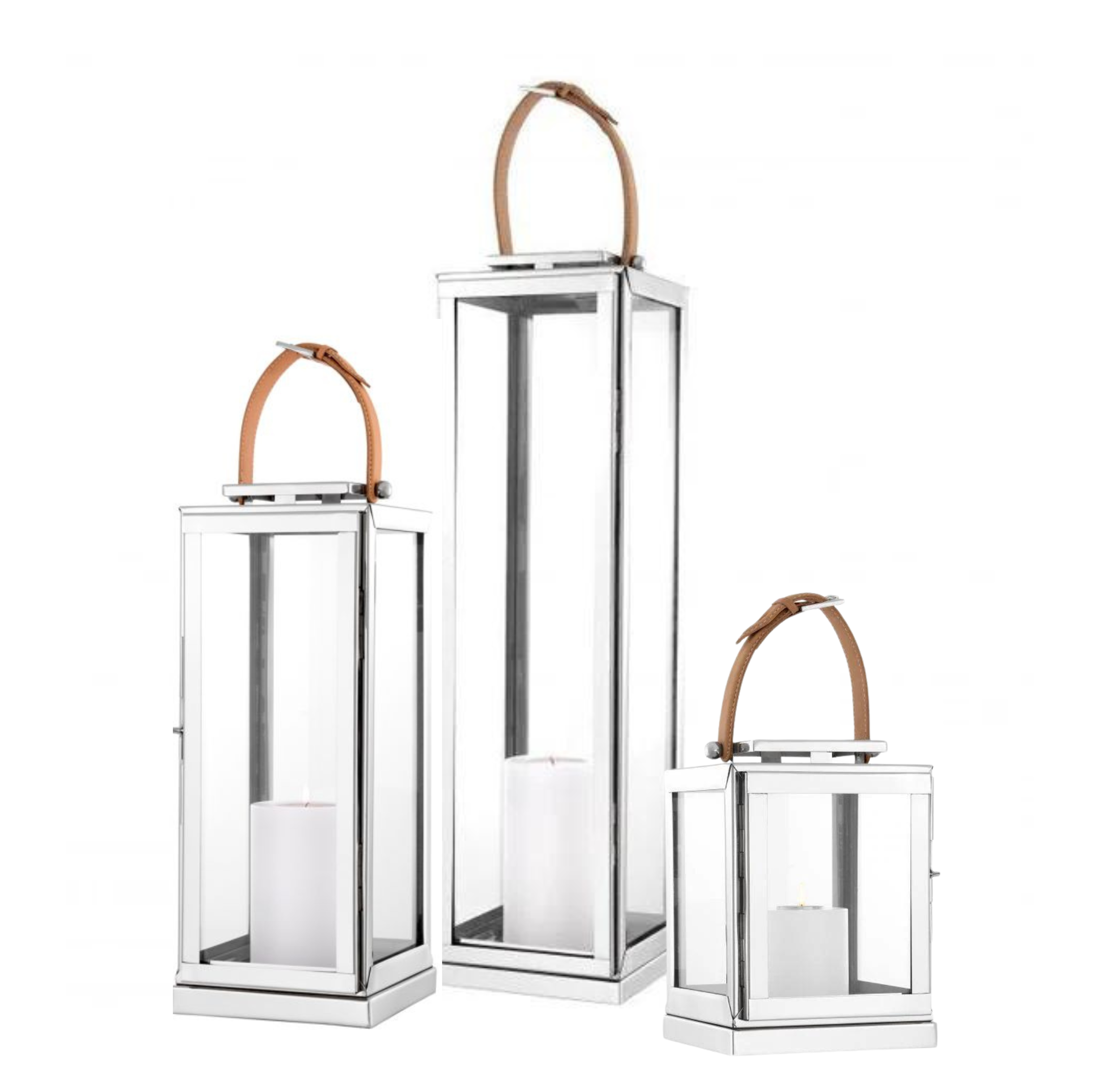 Equestrian Leather Strap Lanterns