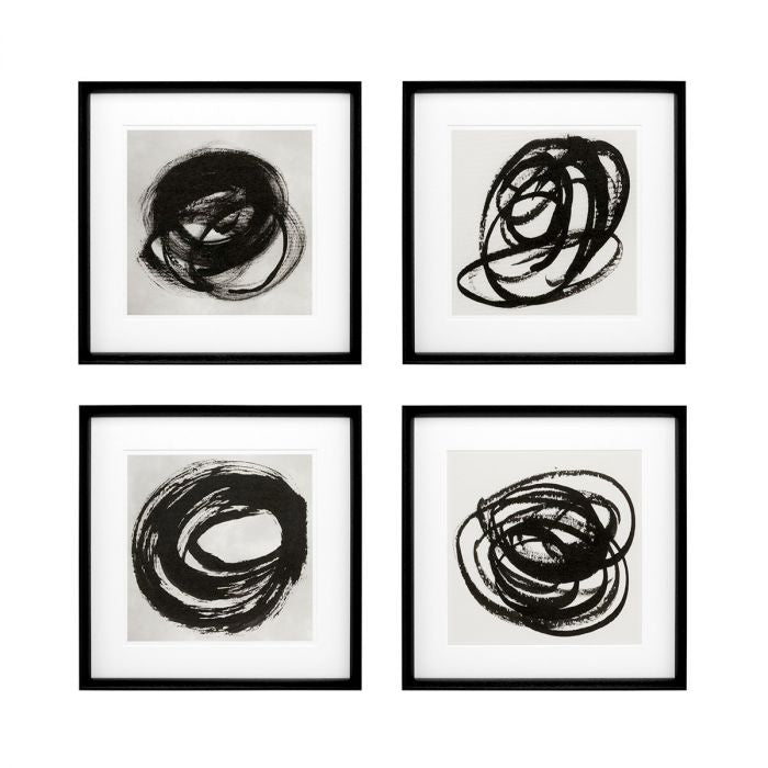 Black & White Abstract Art Set