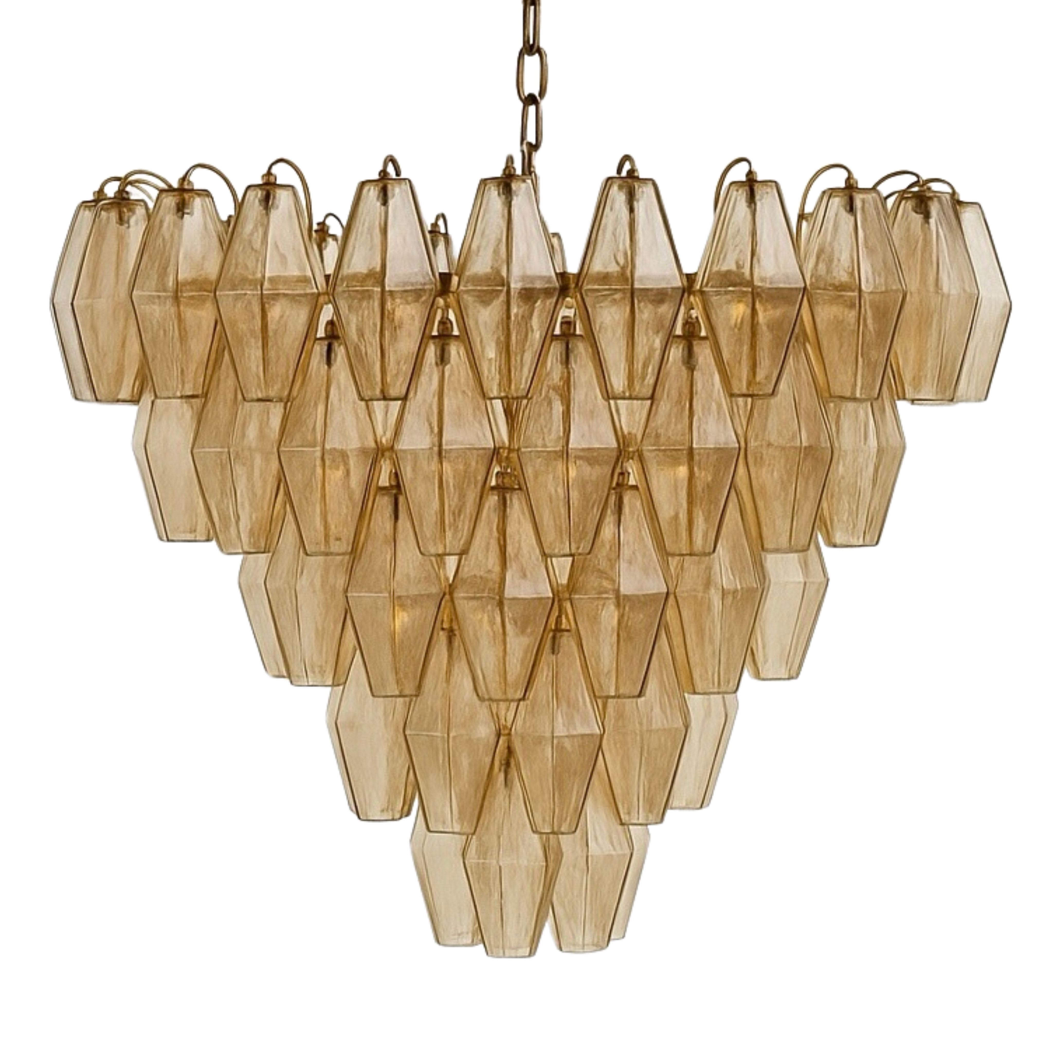 Benini Amber Glass Chandelier | Small
