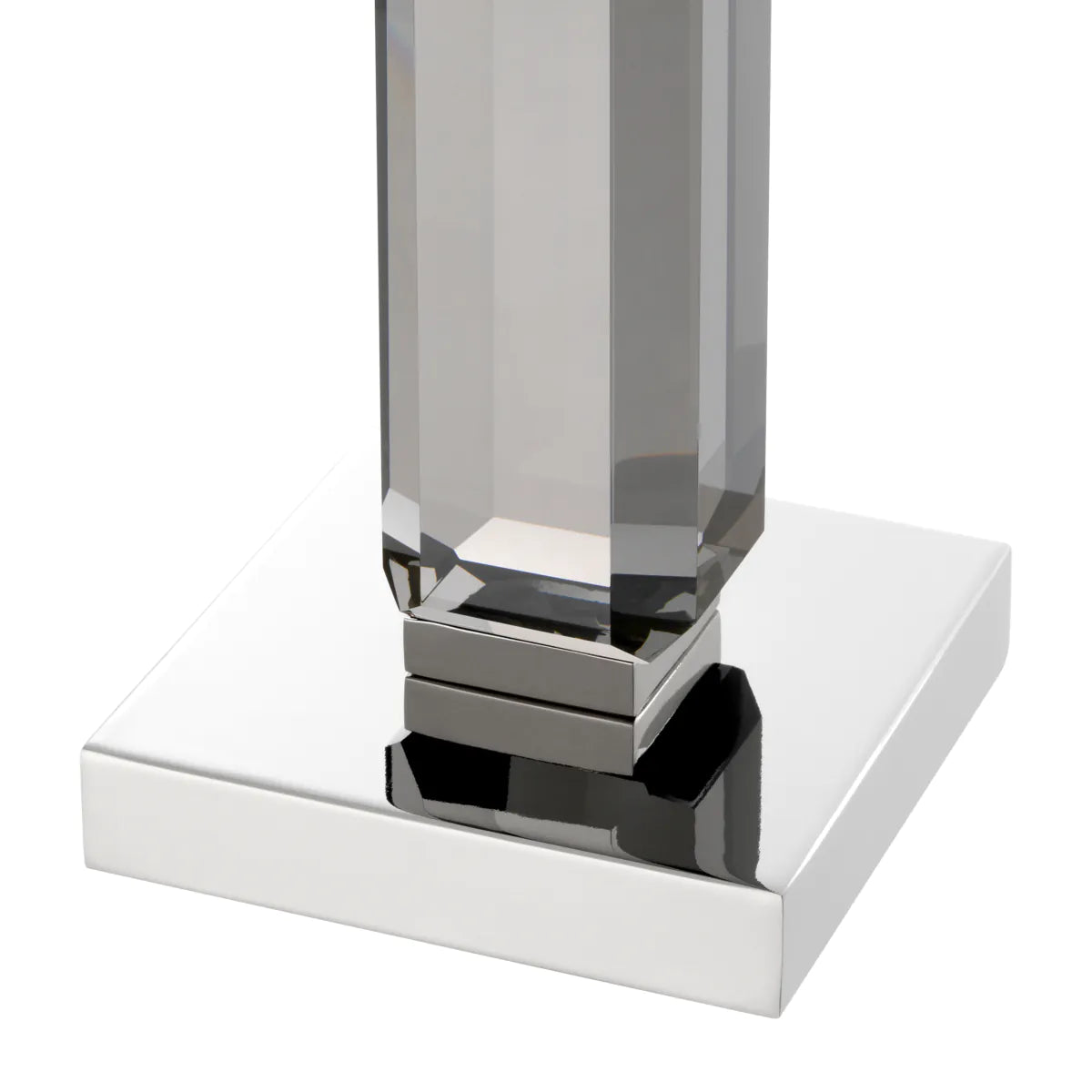 Livia Smoked Crystal Candle Holders | Set of 3