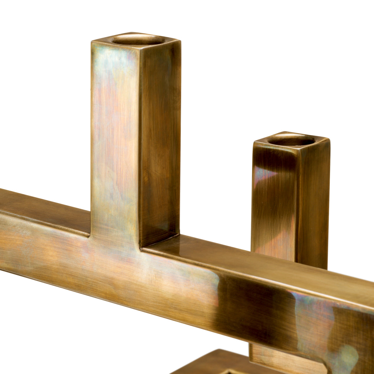 Skyline Candle Holder | Aged Brass
