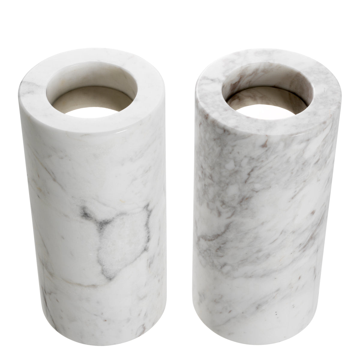 Large White Tobor Tealight Holders | Set of 2