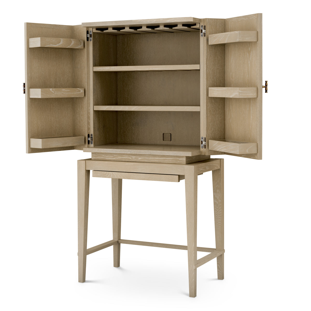 Borchard Bar Cabinet | Washed Oak