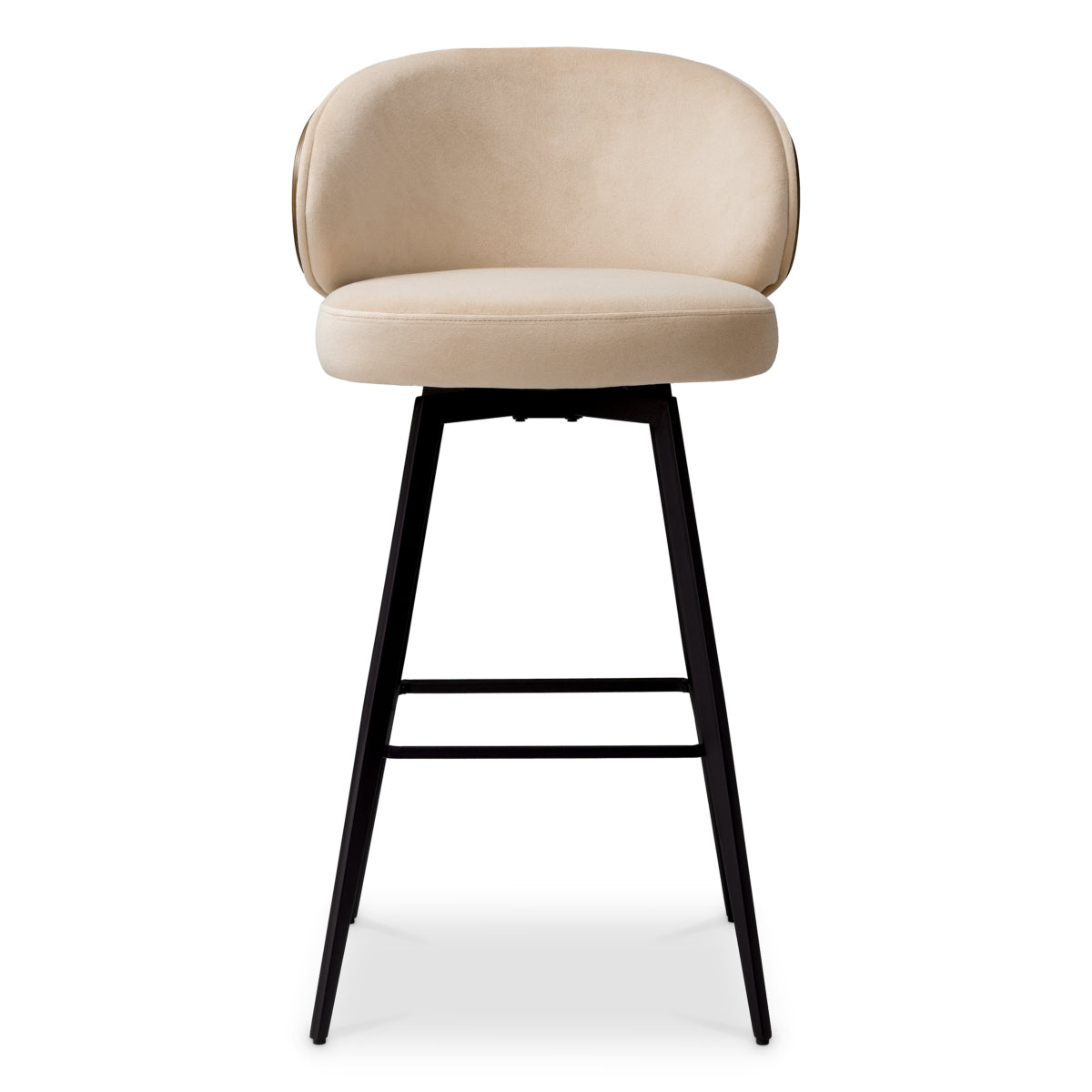 Camerota Bar Stool | Walnut & Beige