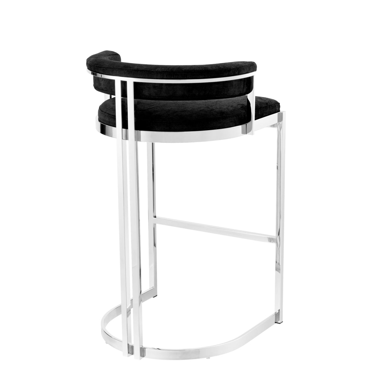 Dante Counter Stool | Black velvet