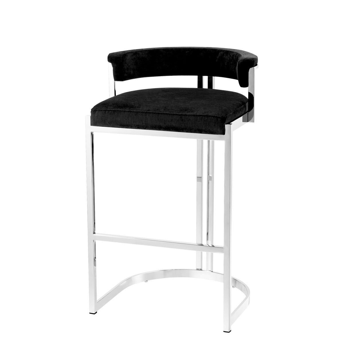 Dante Counter Stool | Black velvet