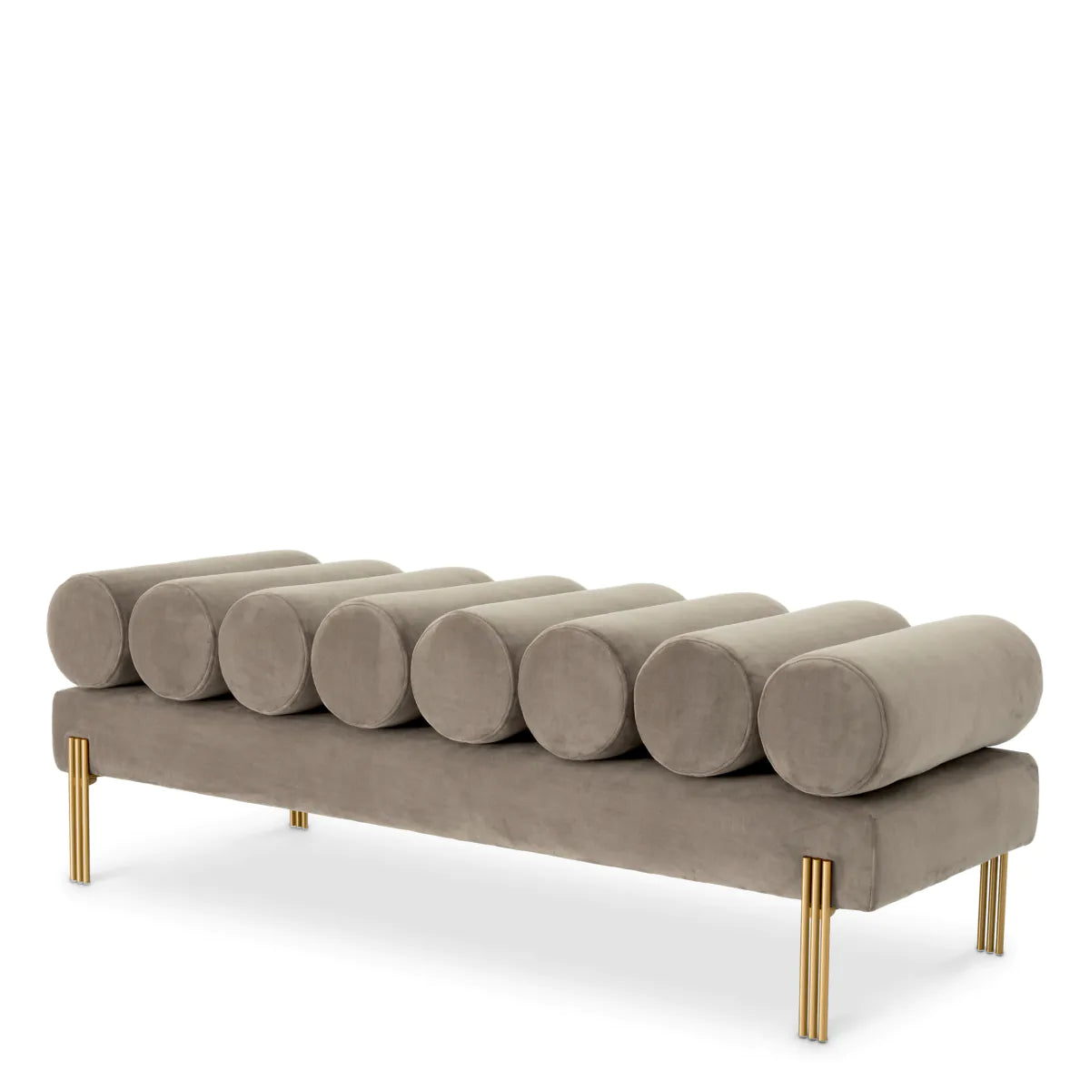 Oxley Bench | Light grey velvet