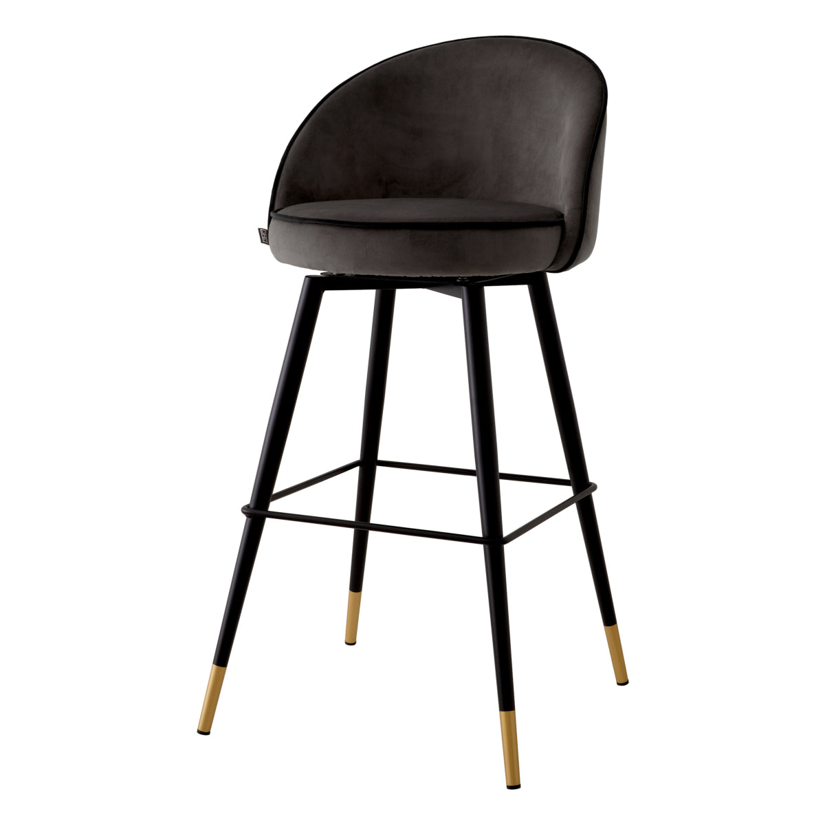 Cooper Bar Stool Pair | Roche dark grey