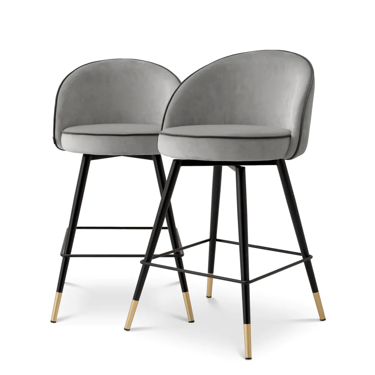 Cooper Counter Stool Pair | Roche light grey