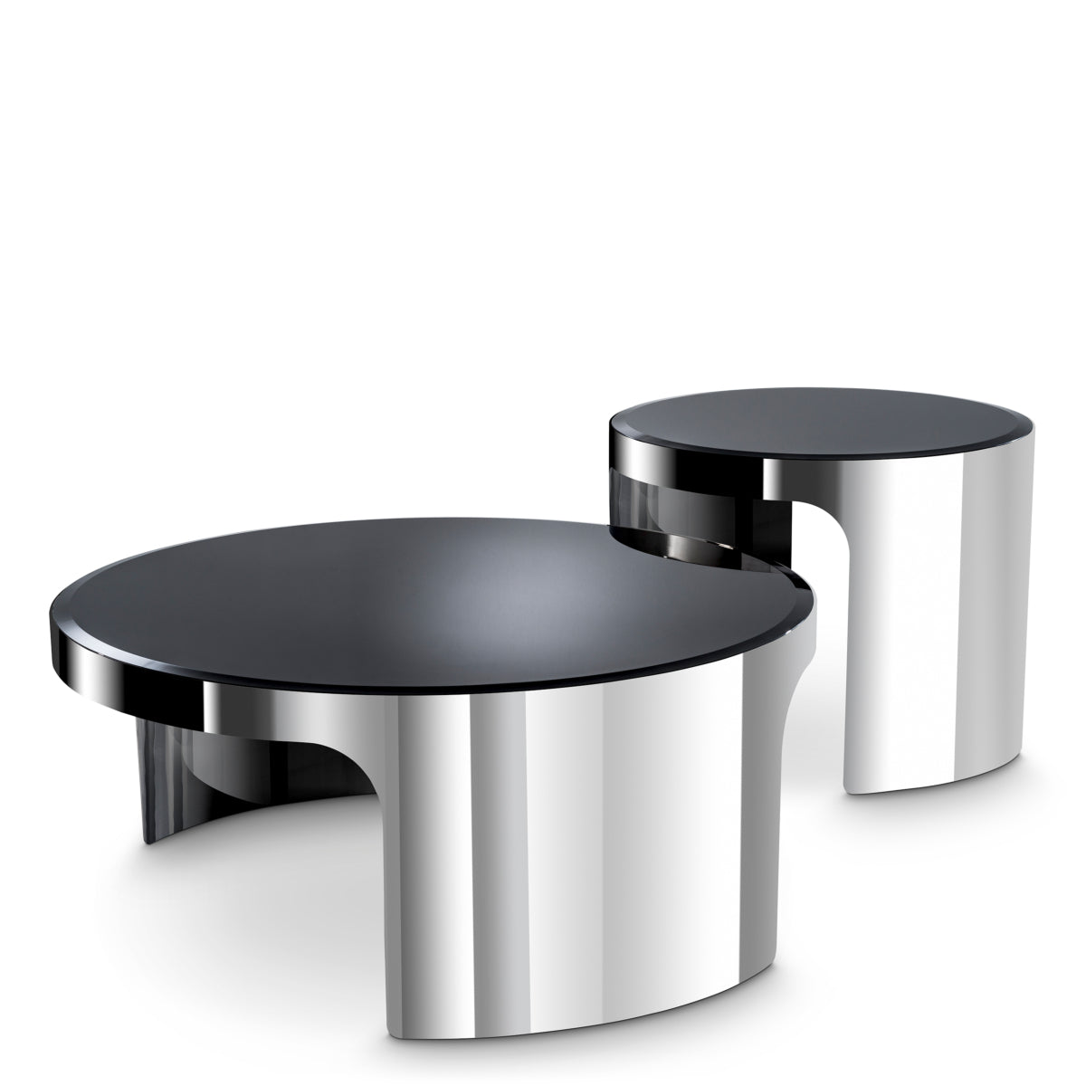 Piemonte Coffee Table set of 2 | Polished steel