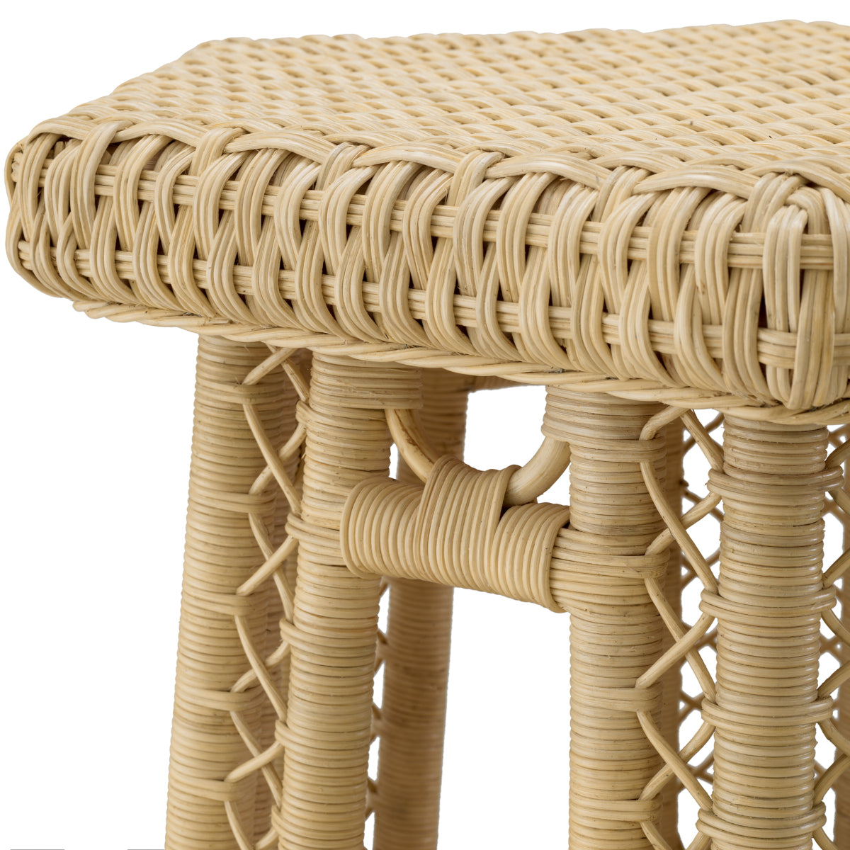 Hexagon Rattan Side Table