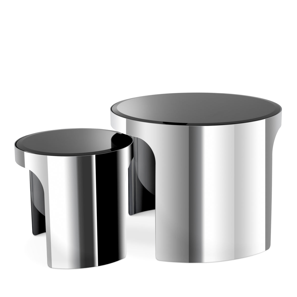 Piemonte Nesting Tables | Polished Steel