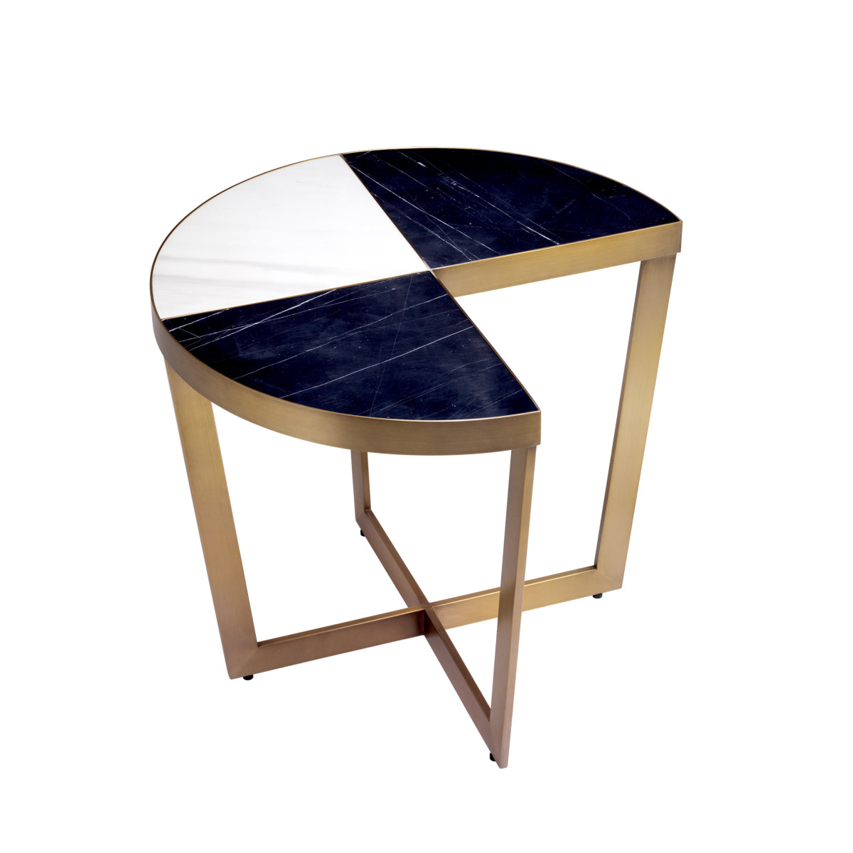 Turino Side Table | Black Marble