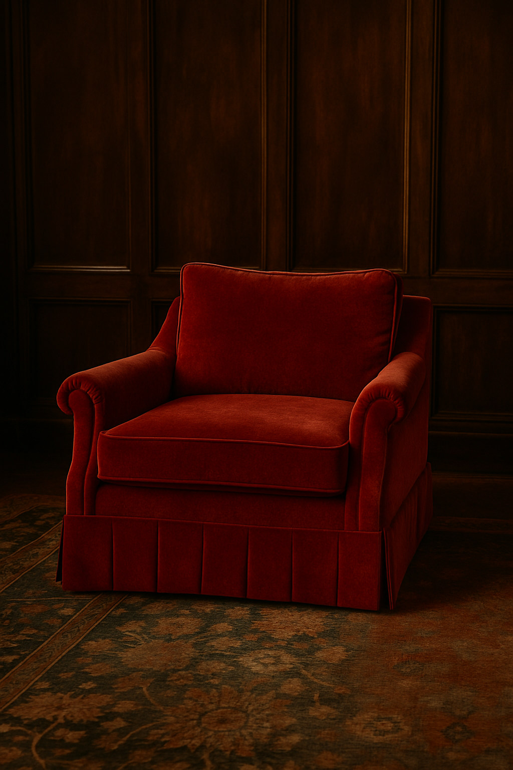 Classic Skirted Armchair
