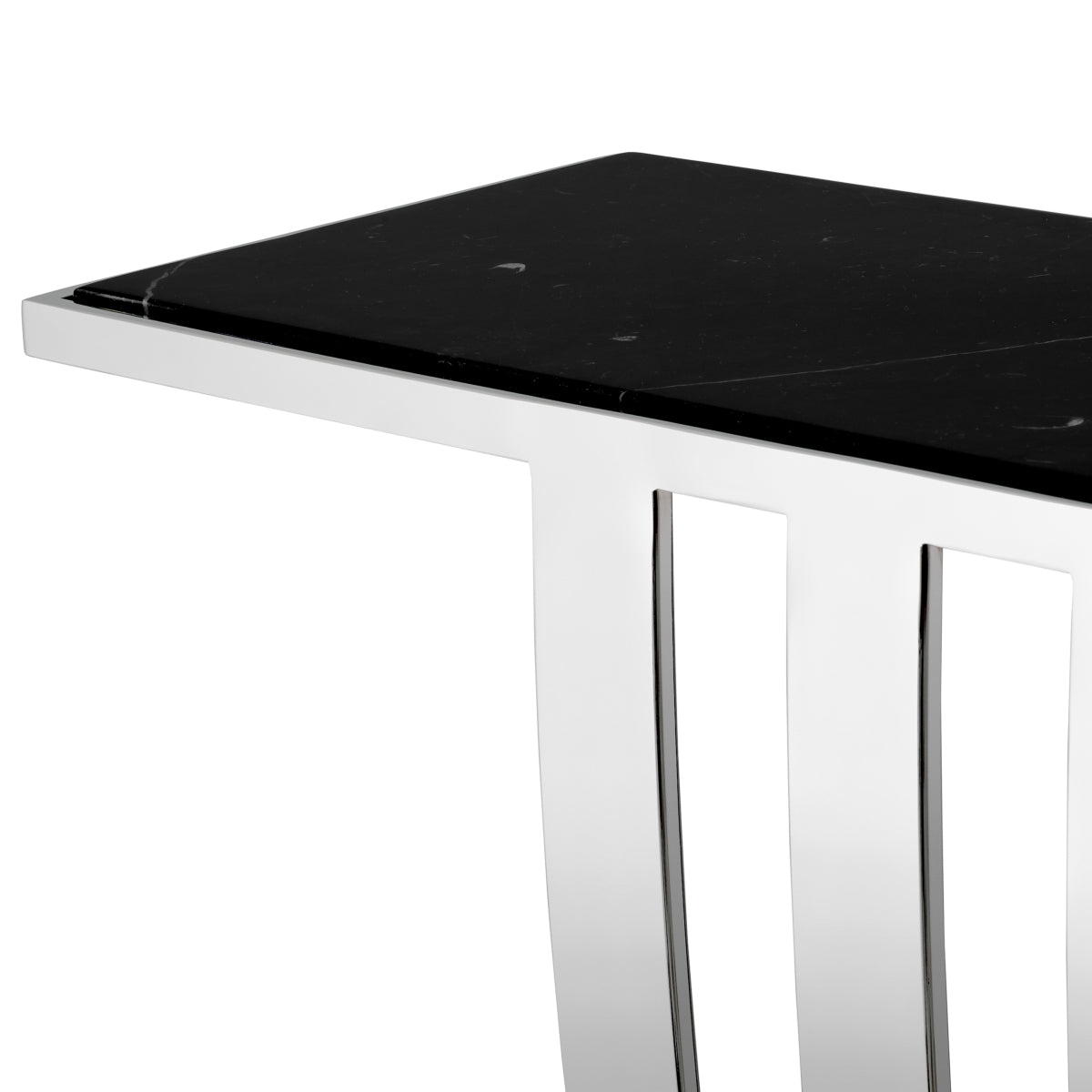 Beau Deco Console Table | Polished Steel