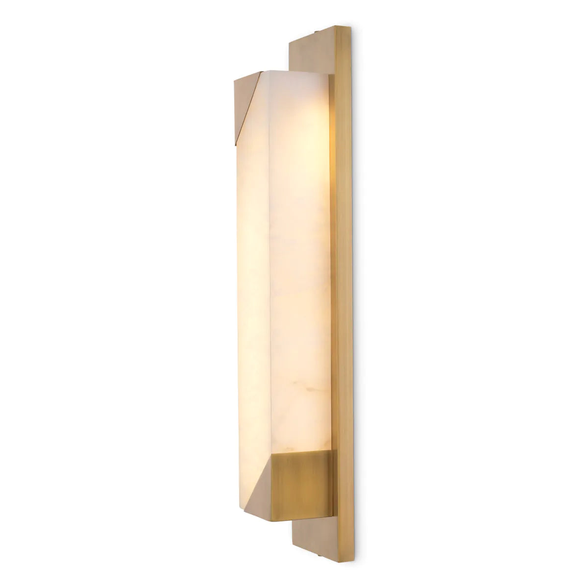 Scilla Alabaster & Brass Sconce