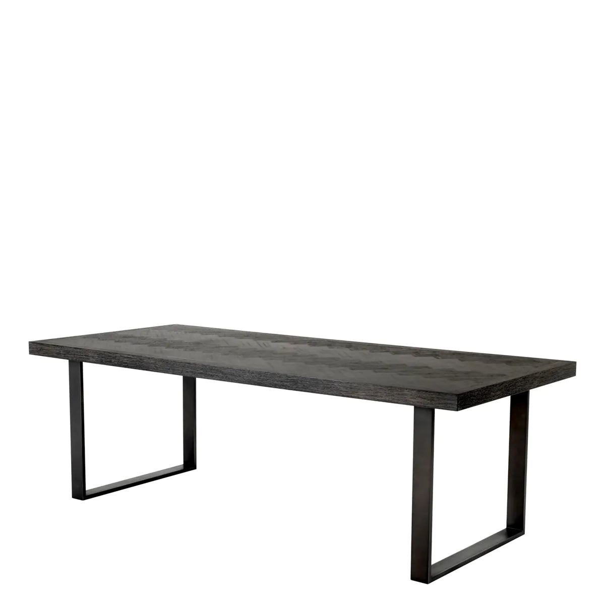 Melchior Dining Table | Charcoal Oak & Bronze