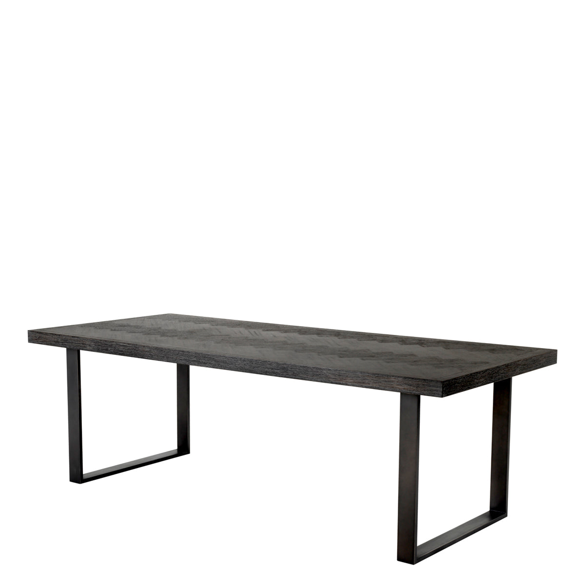Melchior Dining Table | Charcoal Oak & Bronze