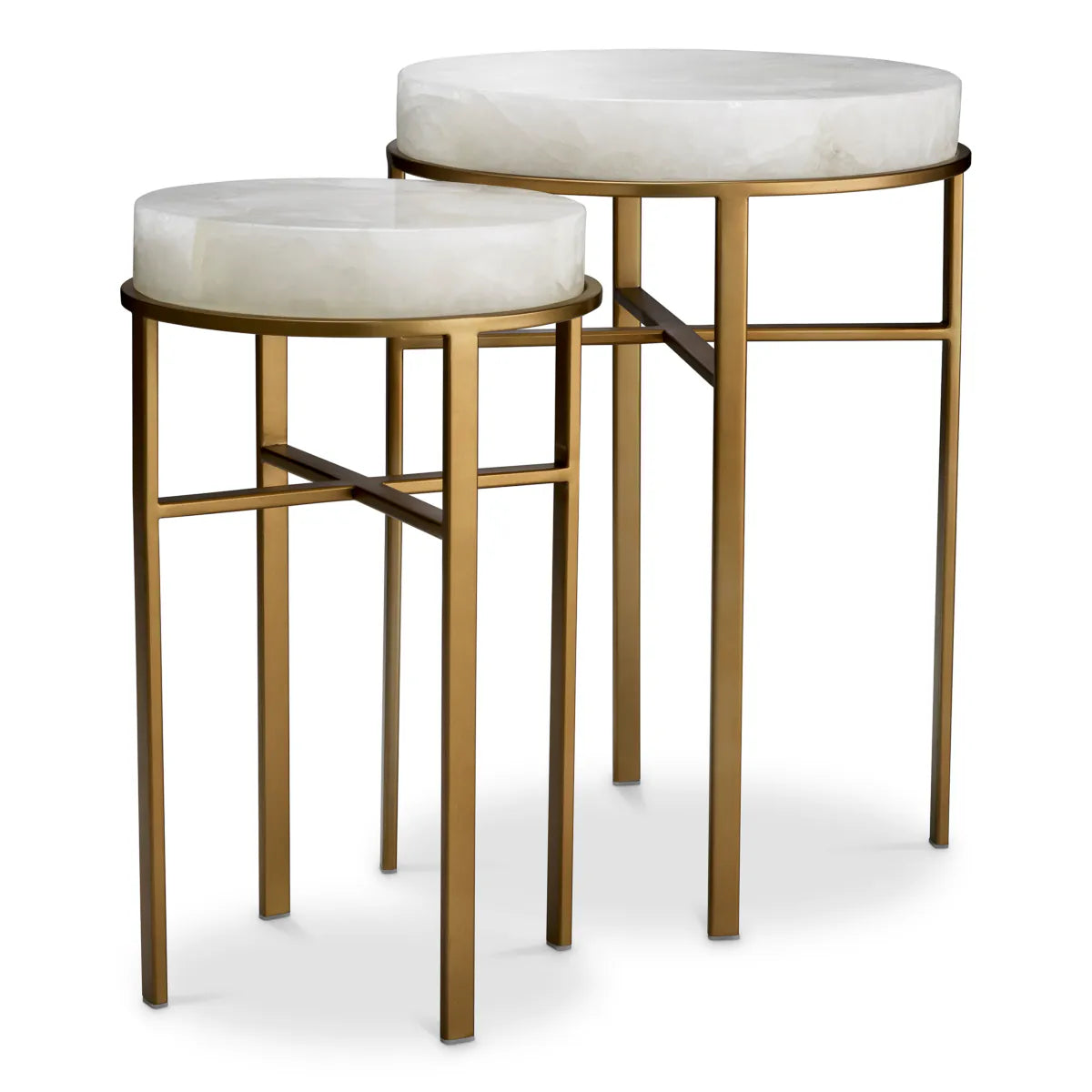 Hoxton Side Table Pair | Rock Crystal