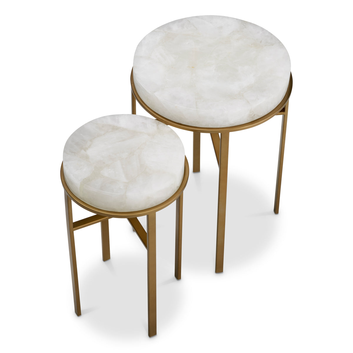 Hoxton Side Table Pair | Rock Crystal