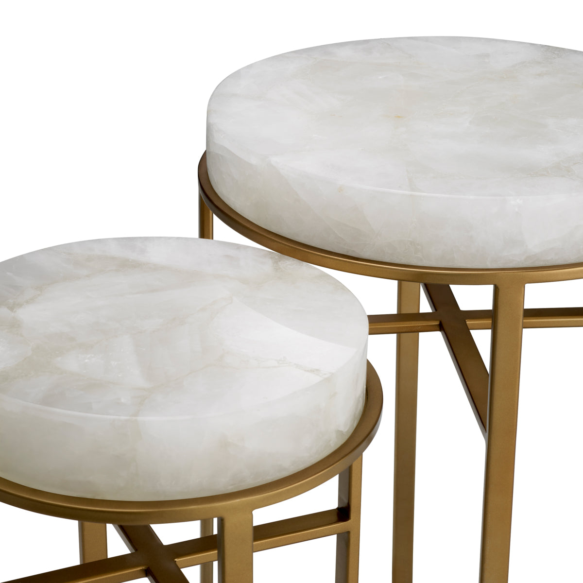 Hoxton Side Table Pair | Rock Crystal