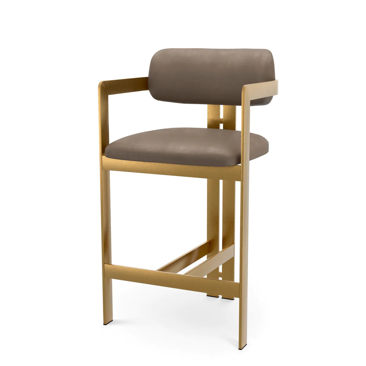 Donato Counter Stool | Truffle Leather