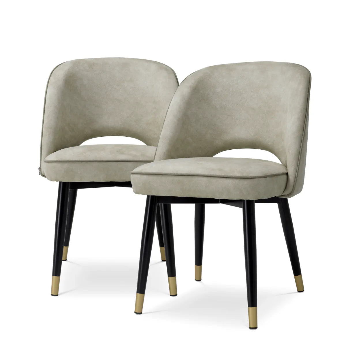 Cliff Dining Chair Pair | Performance Silver