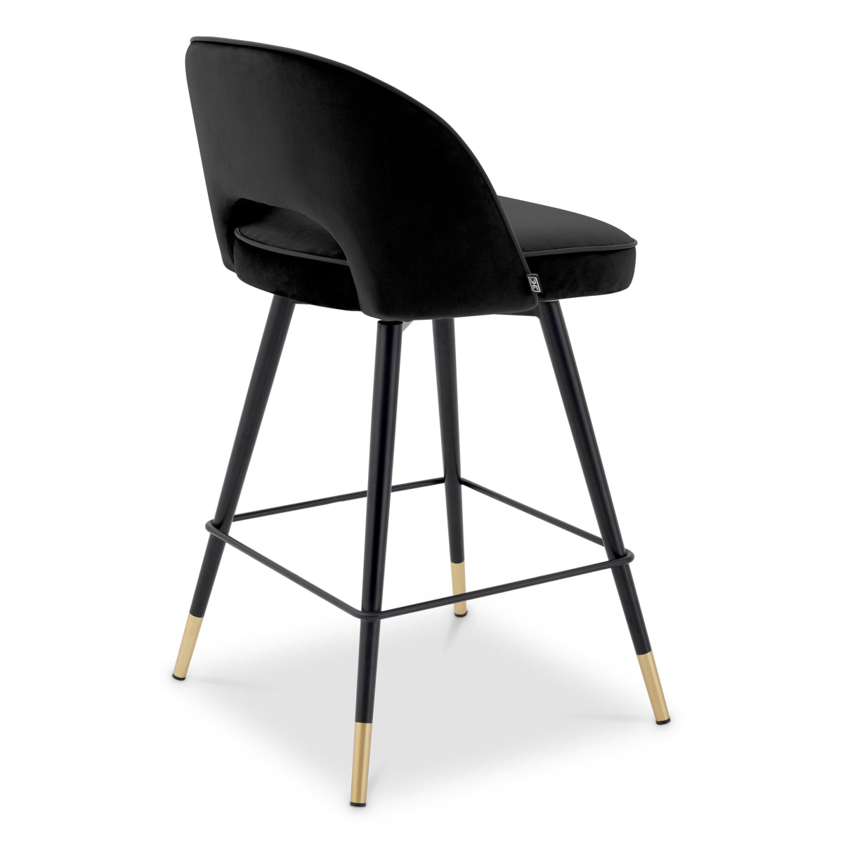 Cliff Counter Stool Pair | Roche Black Velvet