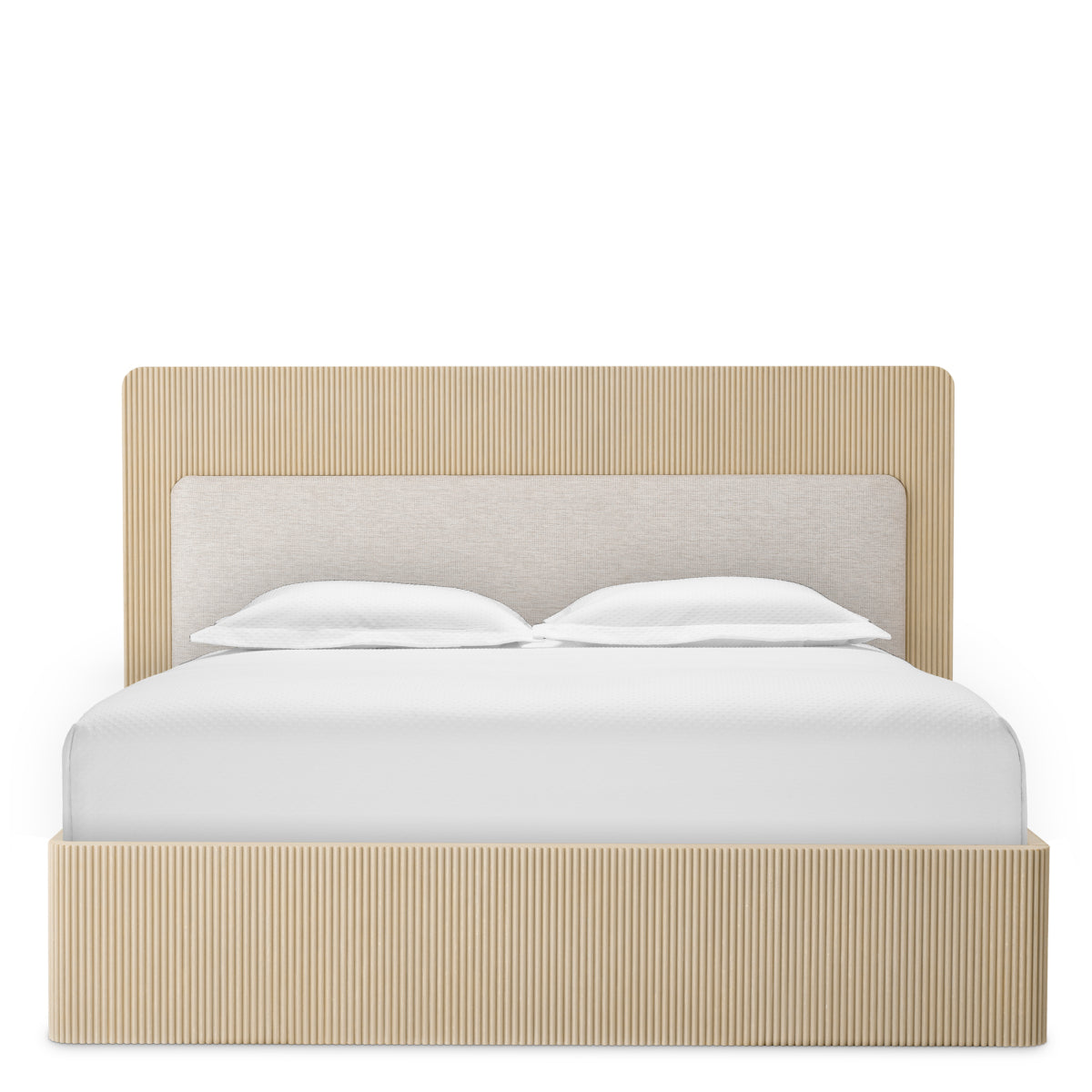 Dimitrios Fluted Oak Bed | Natural