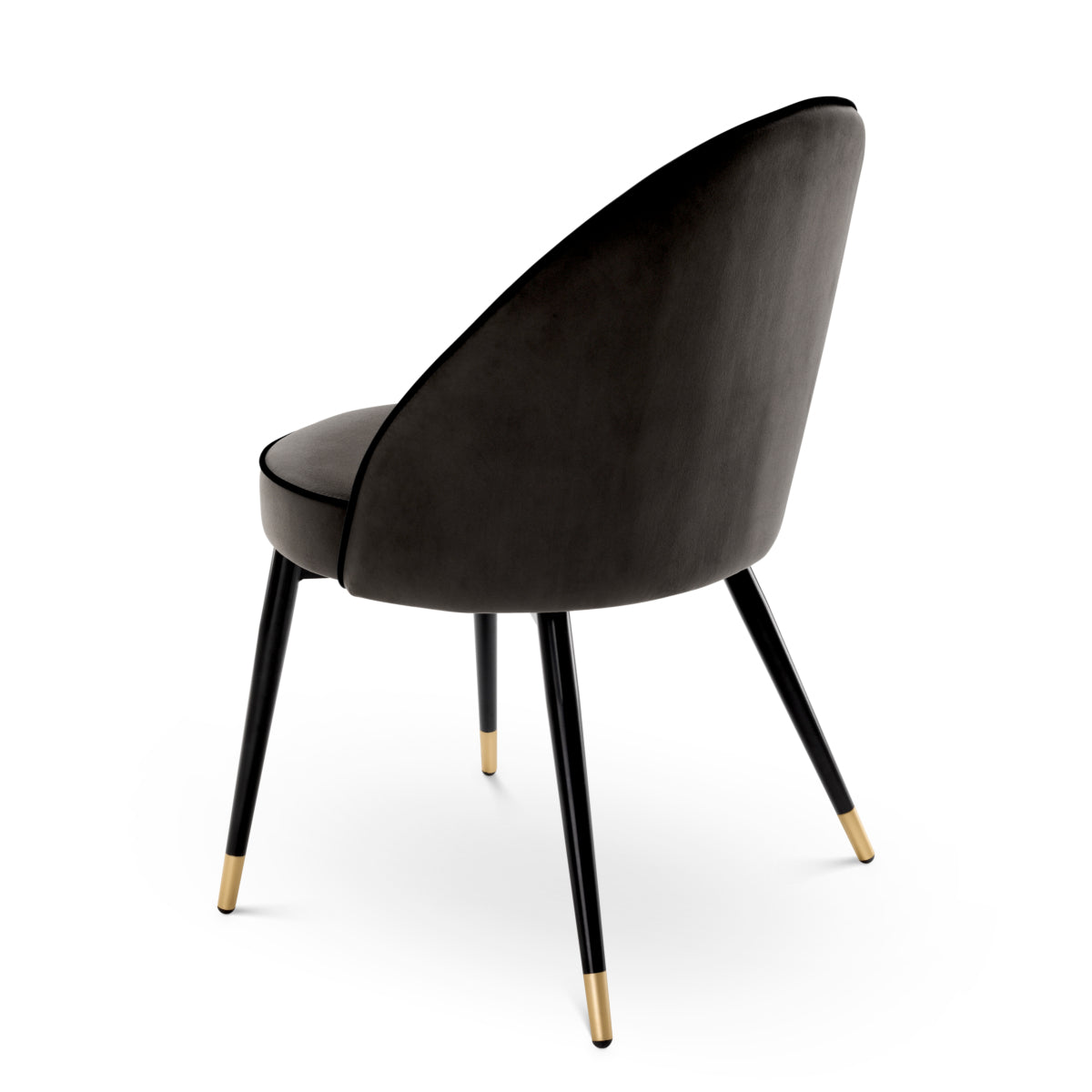 Cooper Dining Chair Pair | Roche Dark Grey Velvet