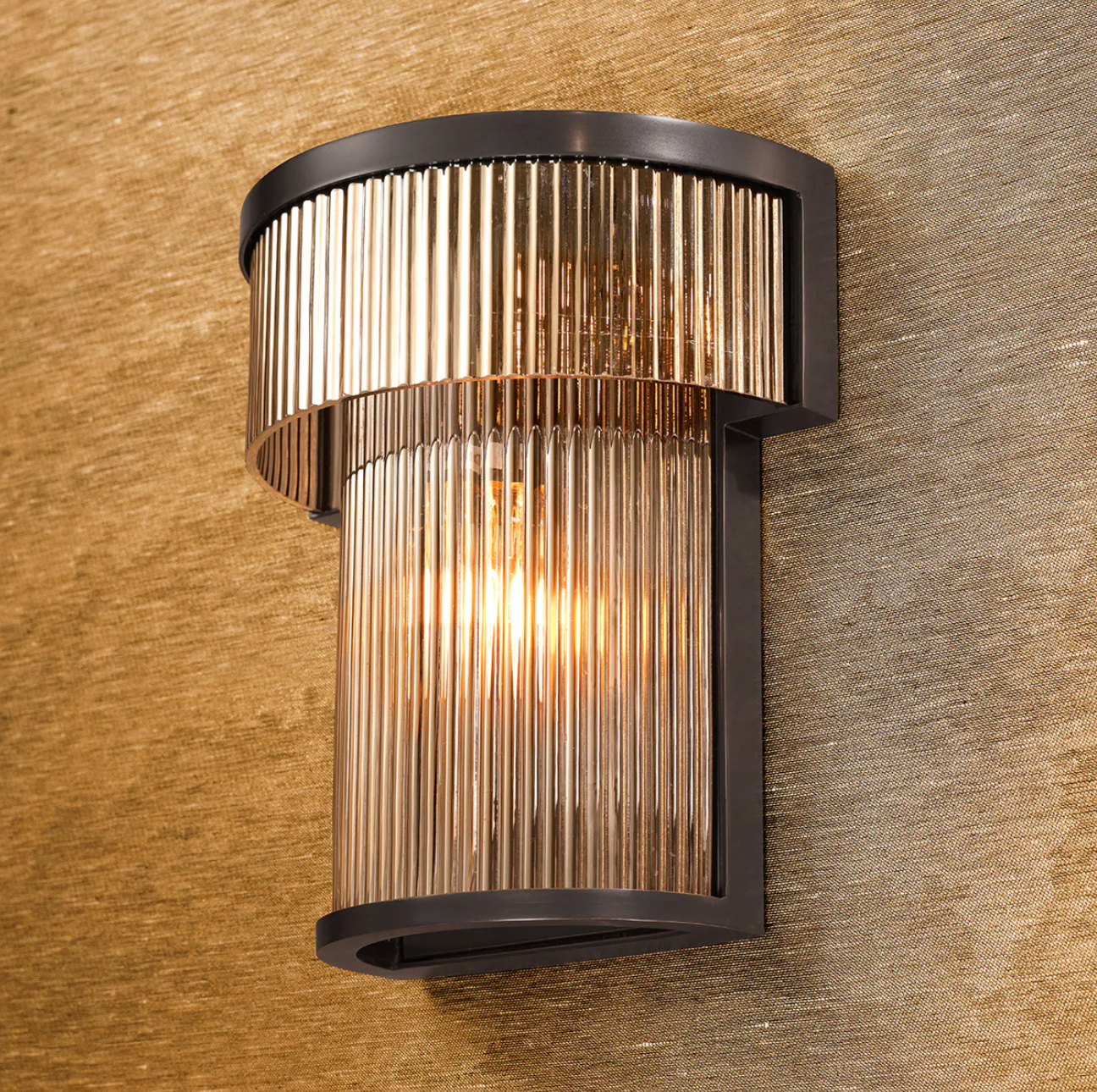 Andromeda Sconce | Bronze & Smoked Glass