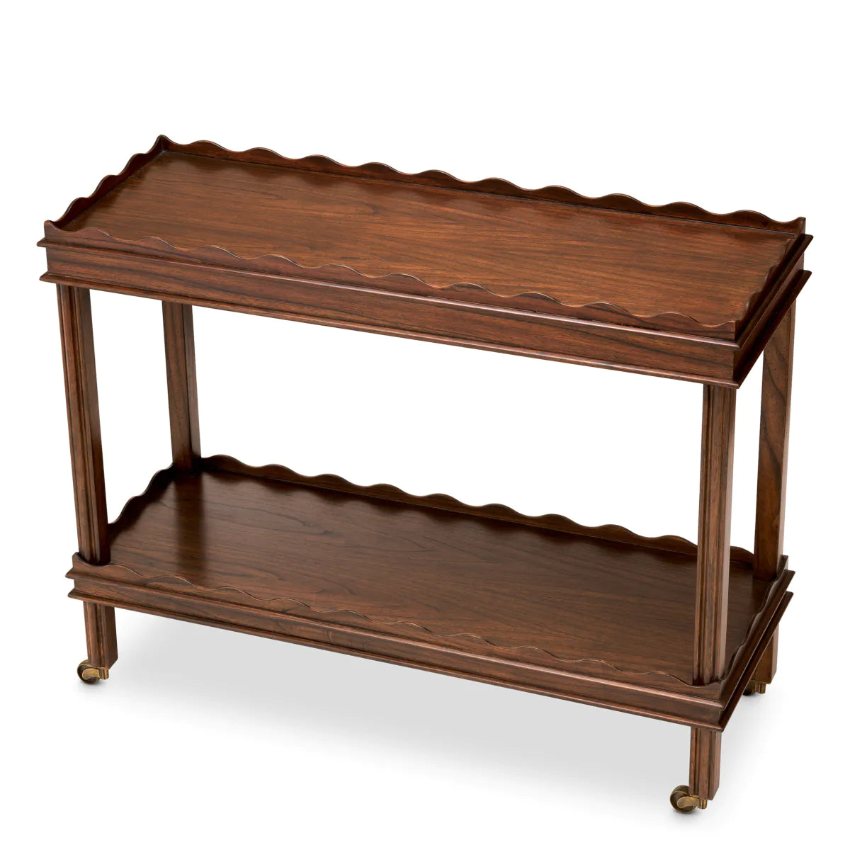 Brown Scalloped Oak Trolly