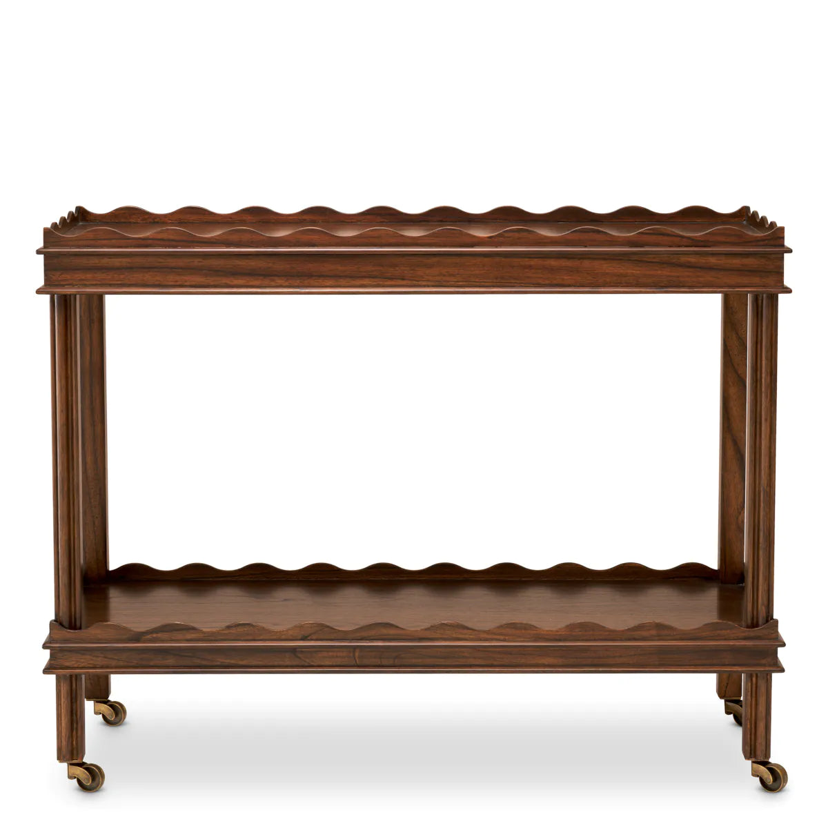 Brown Scalloped Oak Trolly