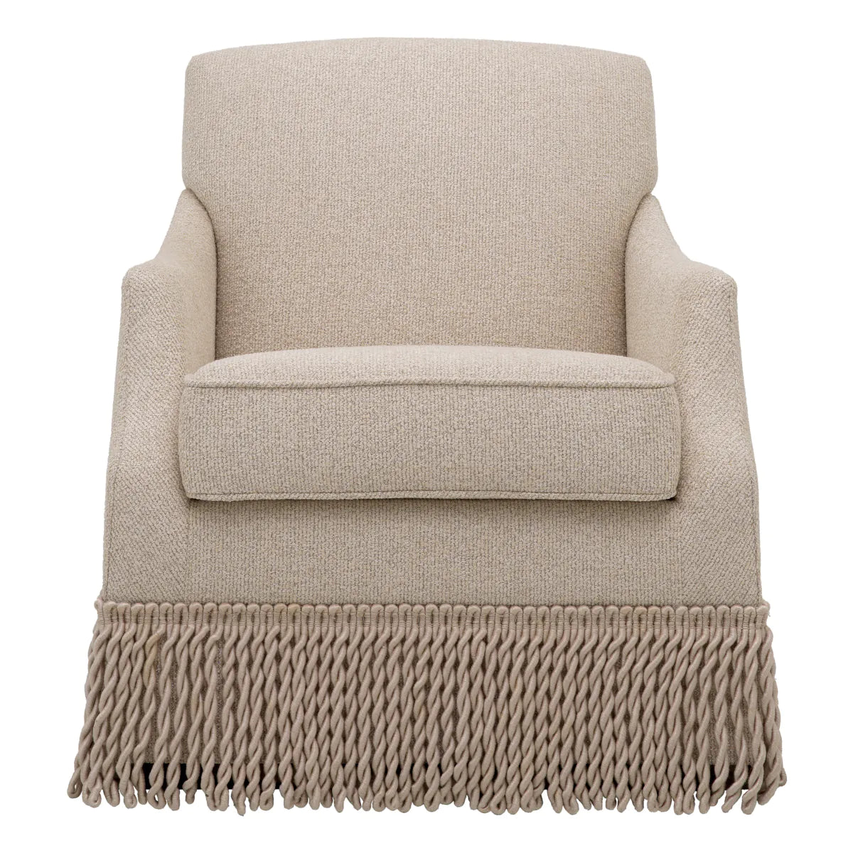 Madison Bullion Fringe Swivel Chair