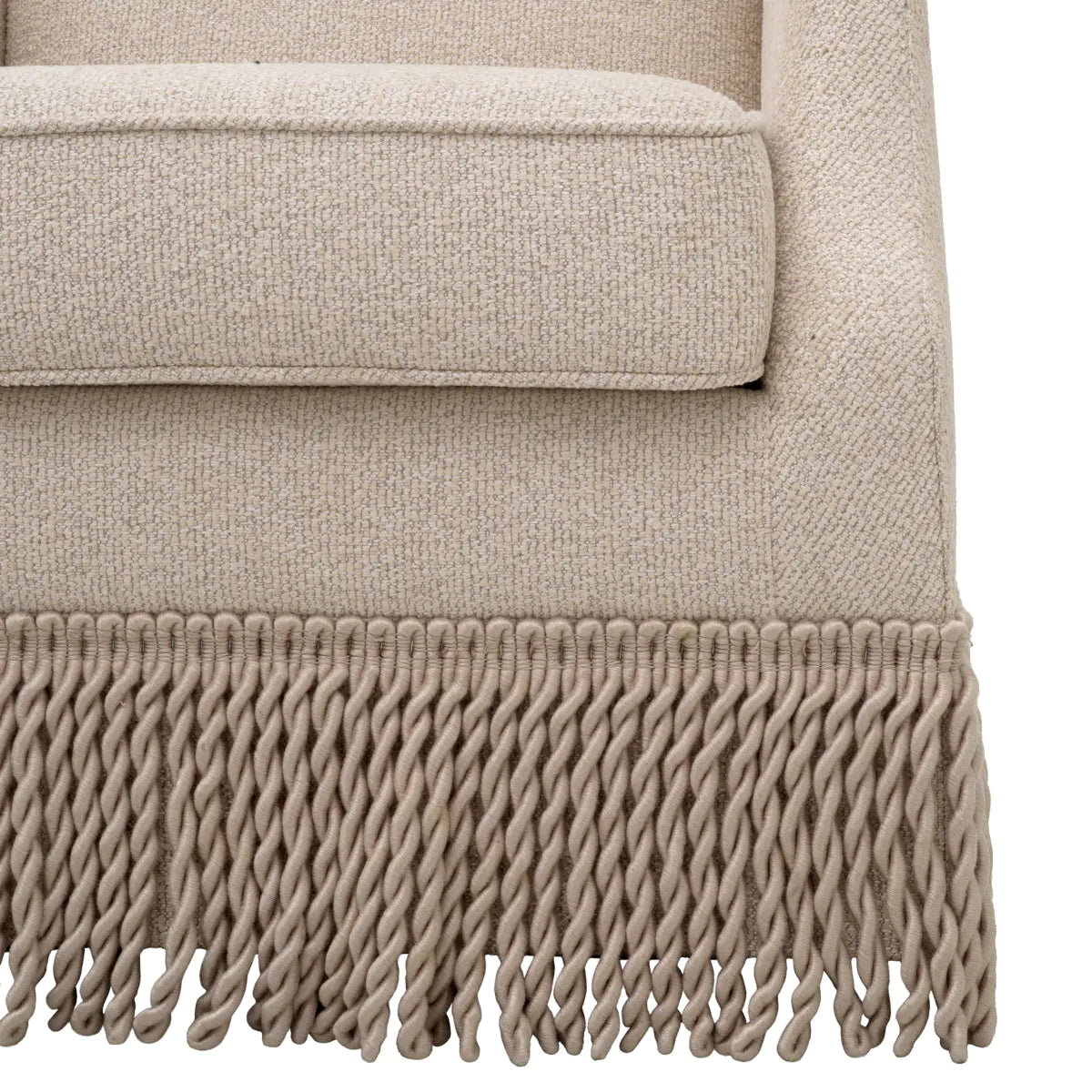 Madison Bullion Fringe Swivel Chair