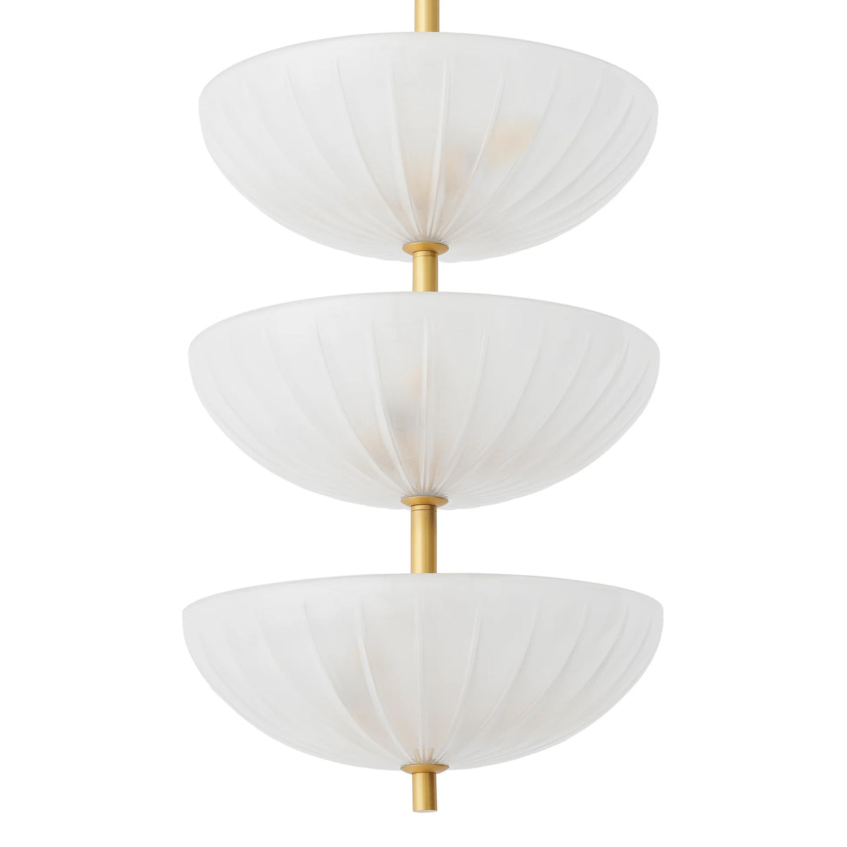 A luxurious Eichholtz Maranello Chandelier featuring a sweeping, multi-armed architectural silhouette in a matte brass finish, showcased in a curated interior setting by Eichholtz Los Angeles