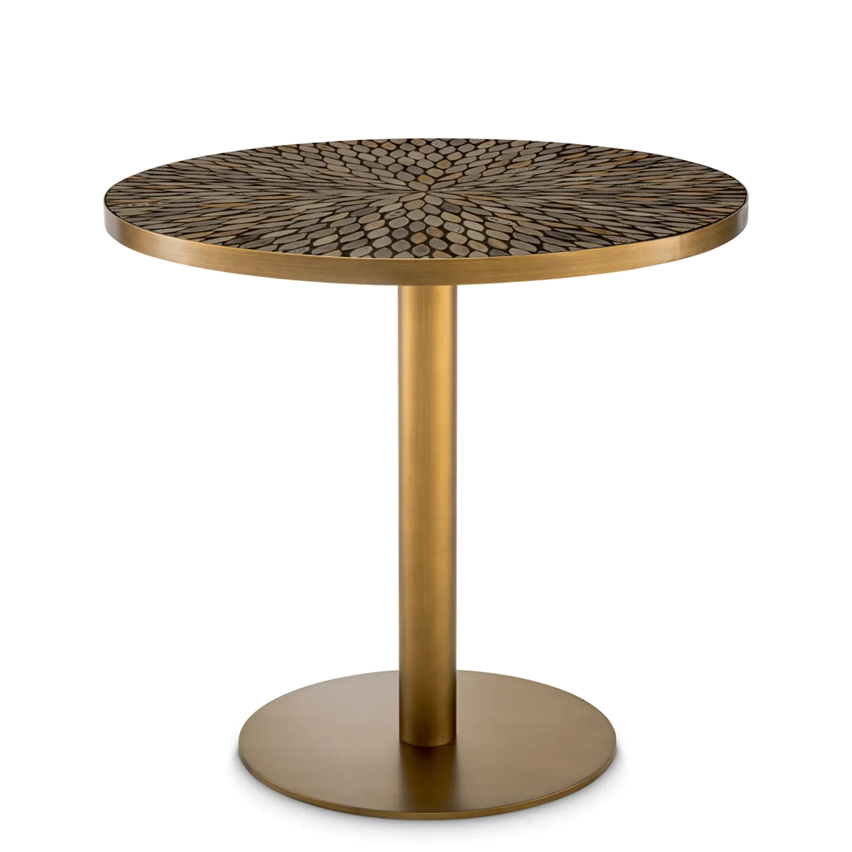 Brown Ceramic Inlay Dining Table