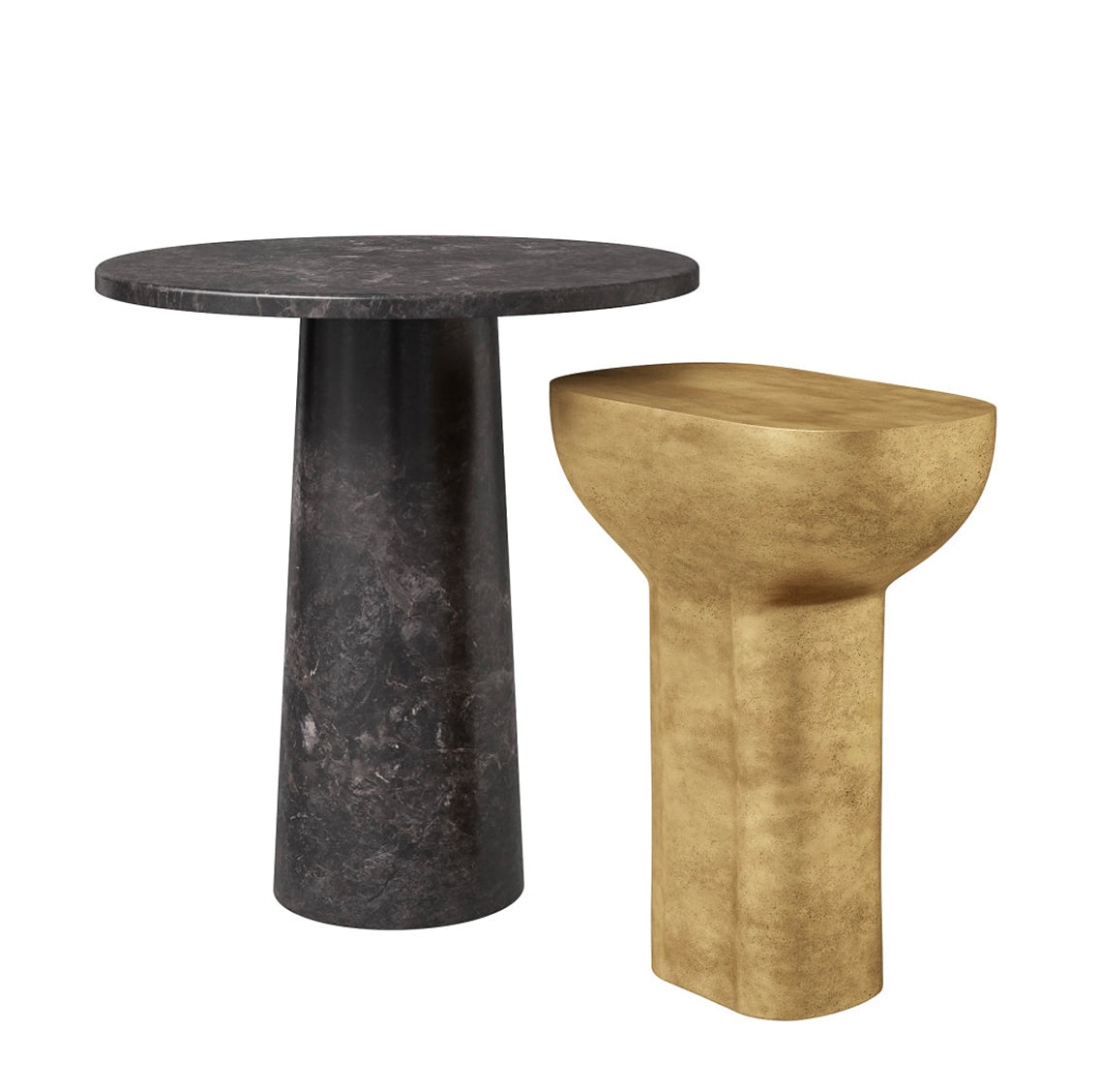 Terry Gray Marble Side Table