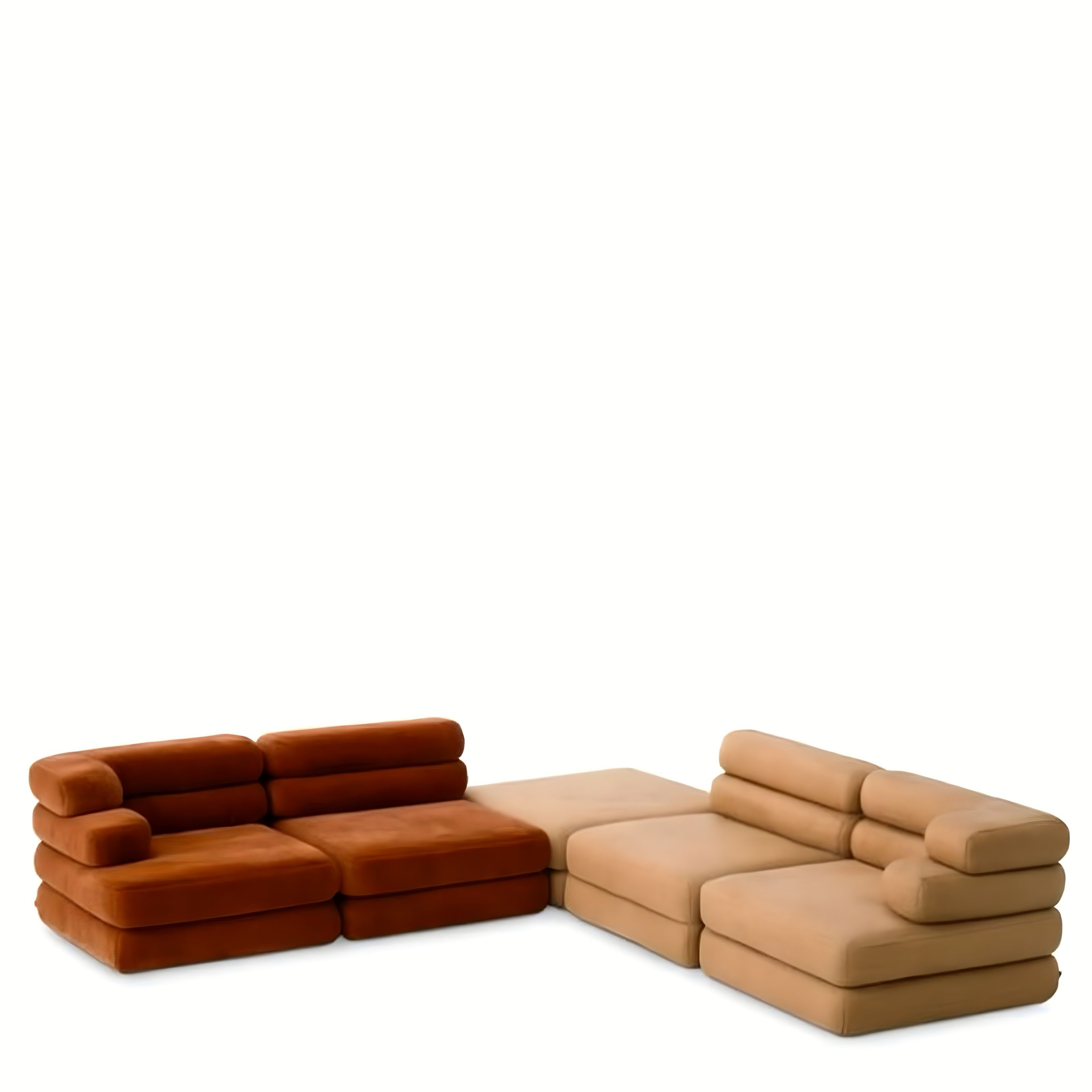 Marlowe Modular Sectional | Leather & Velvet