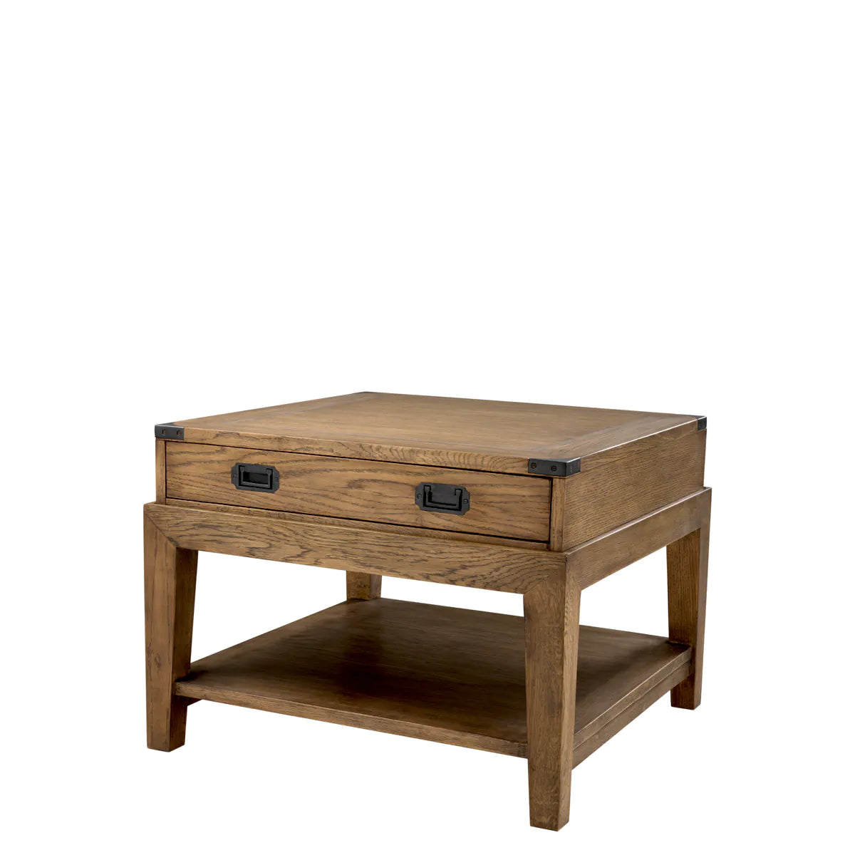 Military End Table | Smoked Oak