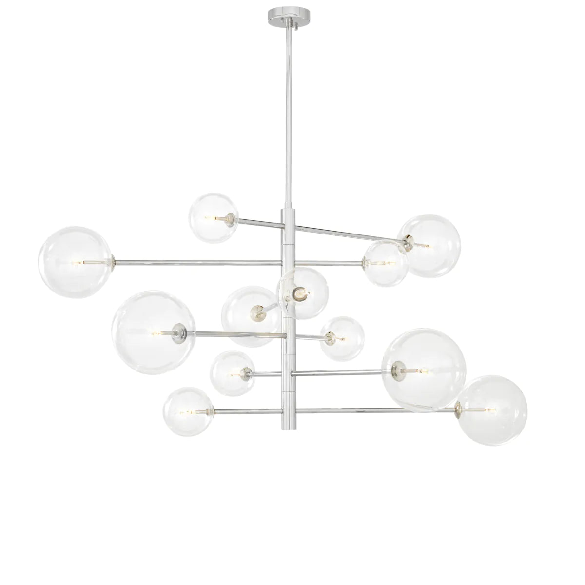 Argento Polished Nickel Chandelier