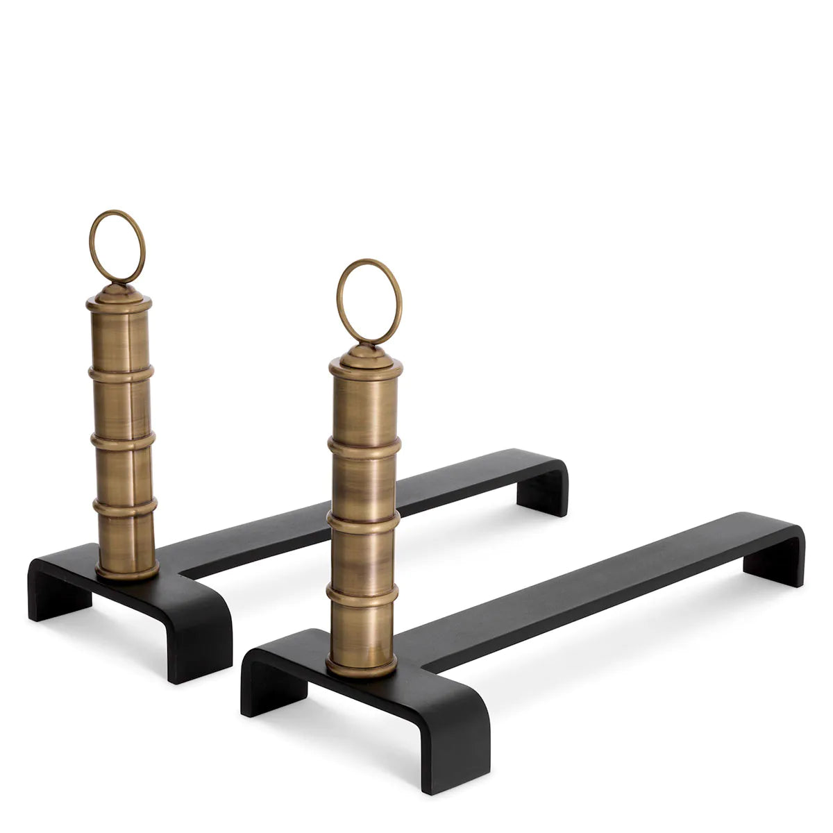 Brass Bamboo Andirons