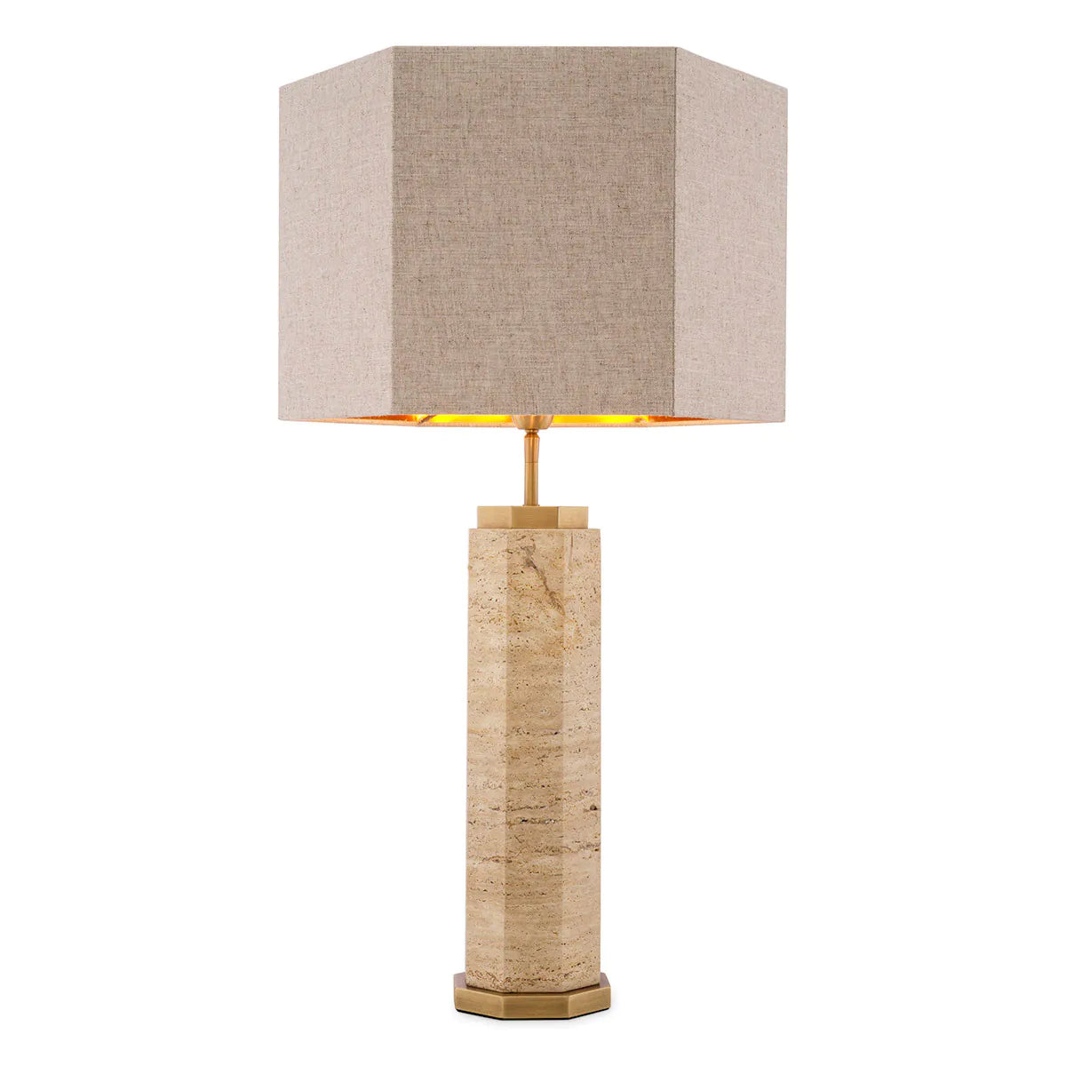 Newman Table Lamp | Travertine