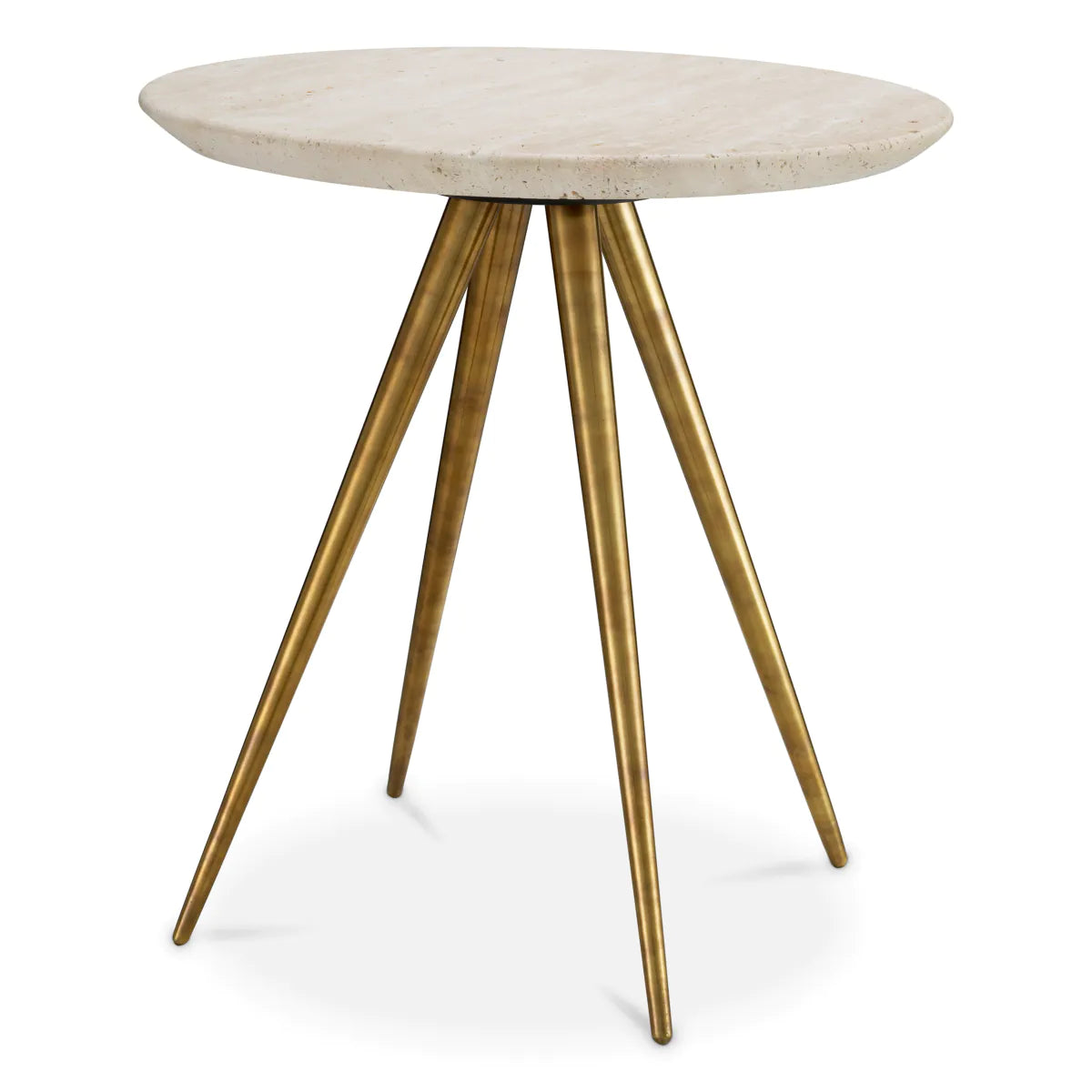 Travertine Tripod Side Table