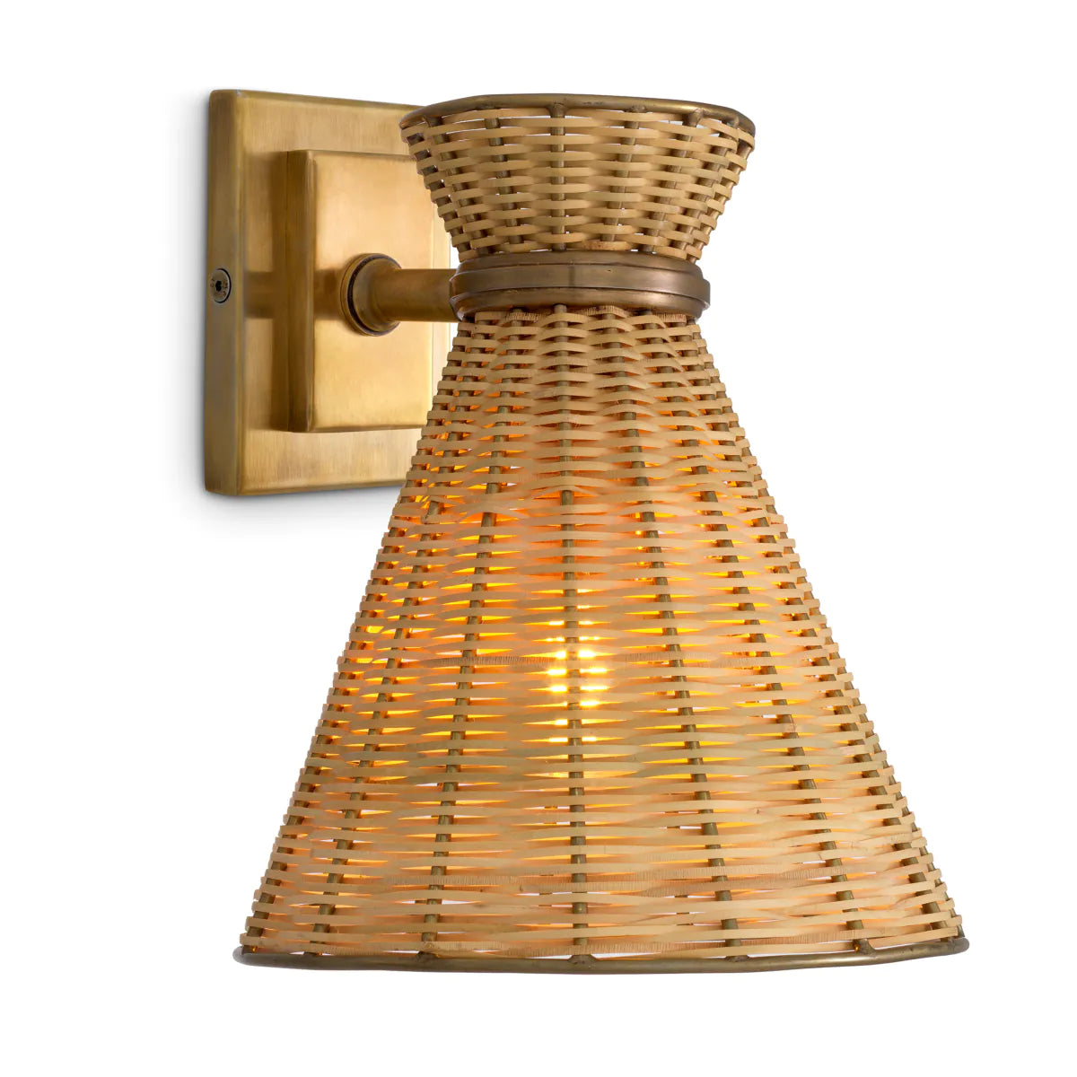 Woven Rattan Wall Sconce