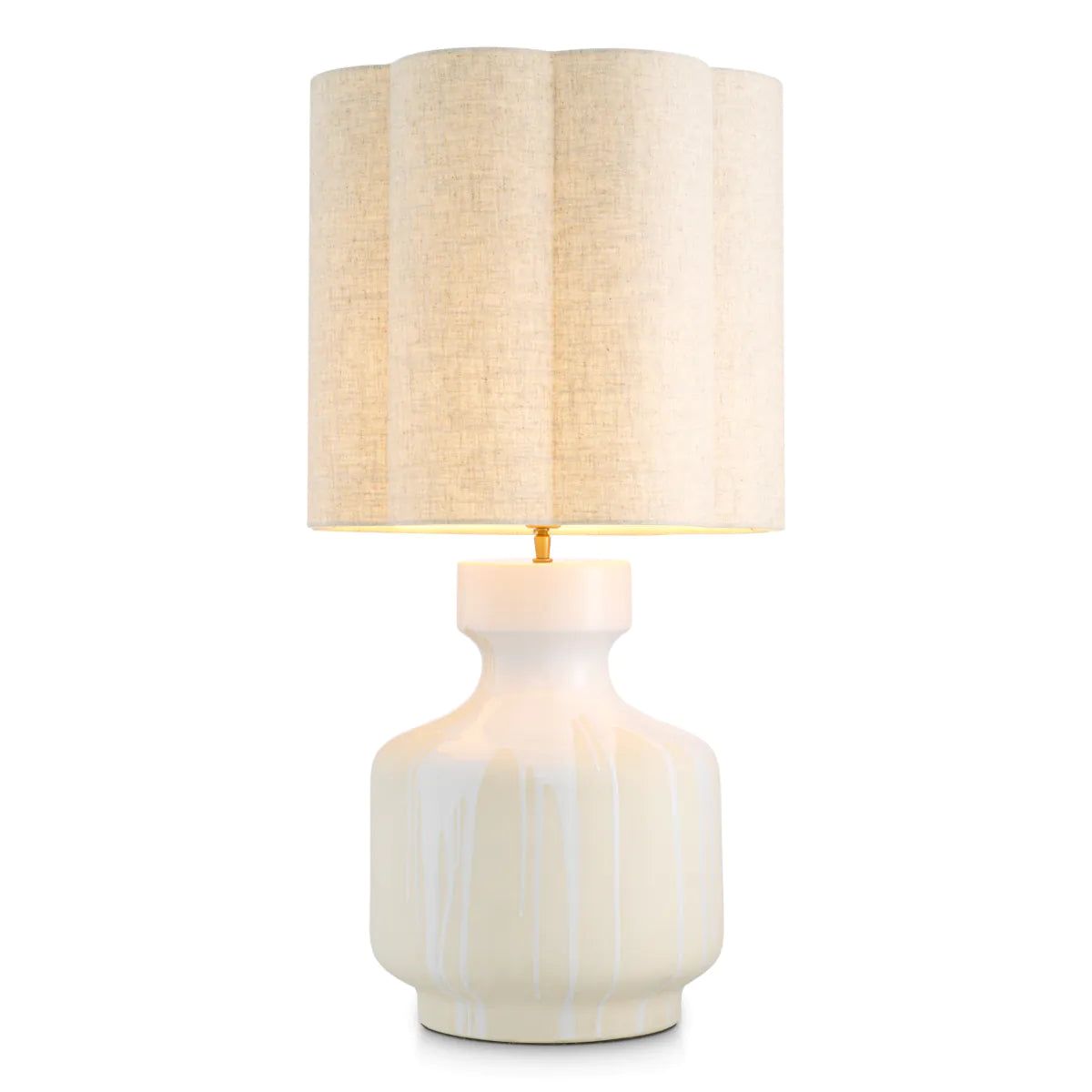 Lorena Table Lamp | White Drip