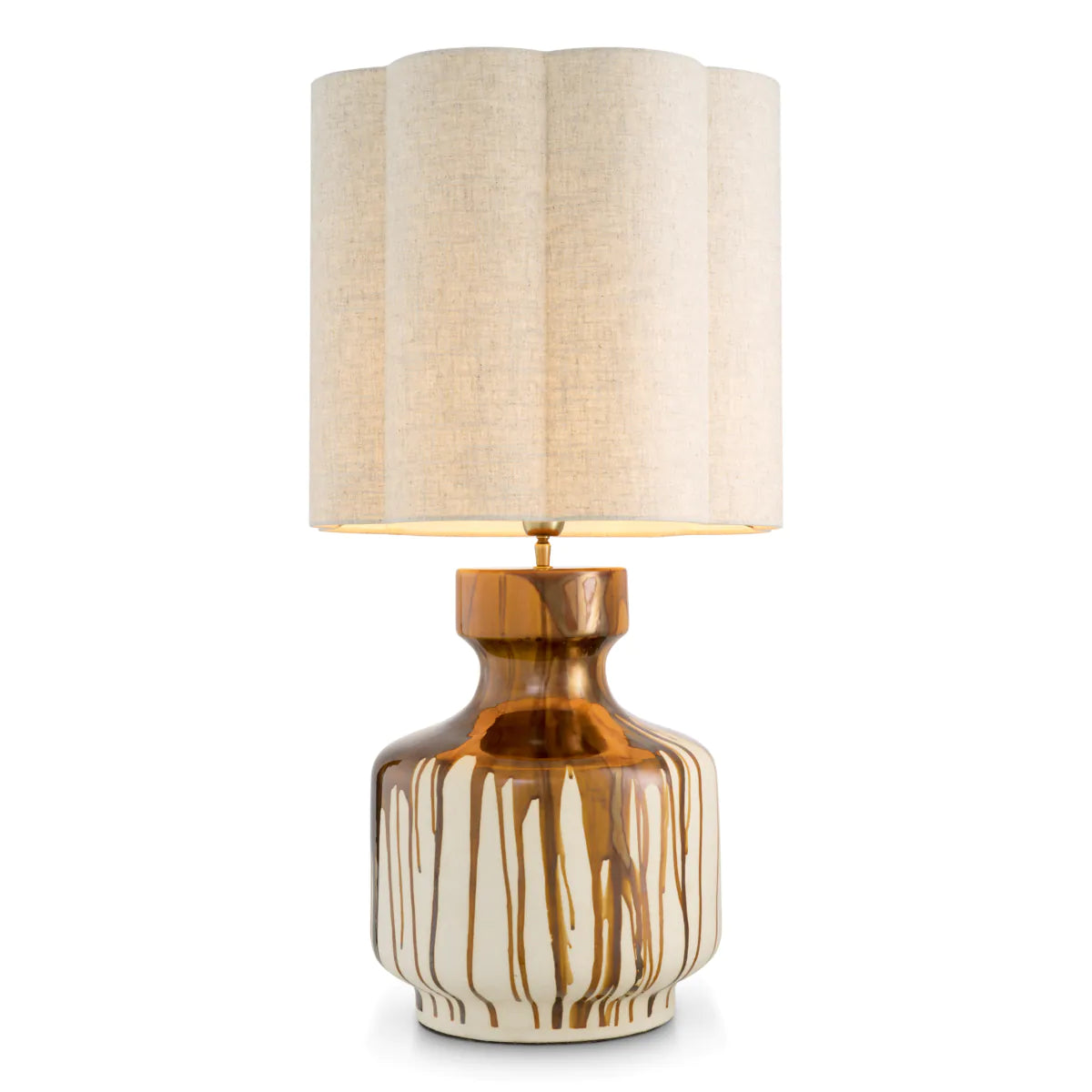 Lorena Table Lamp | Brown Drip