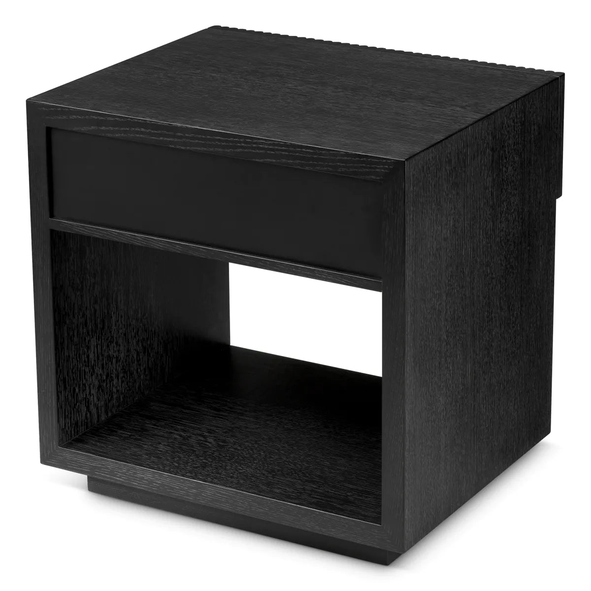 Dimitrios Fluted Oak Nightstand | Charcoal