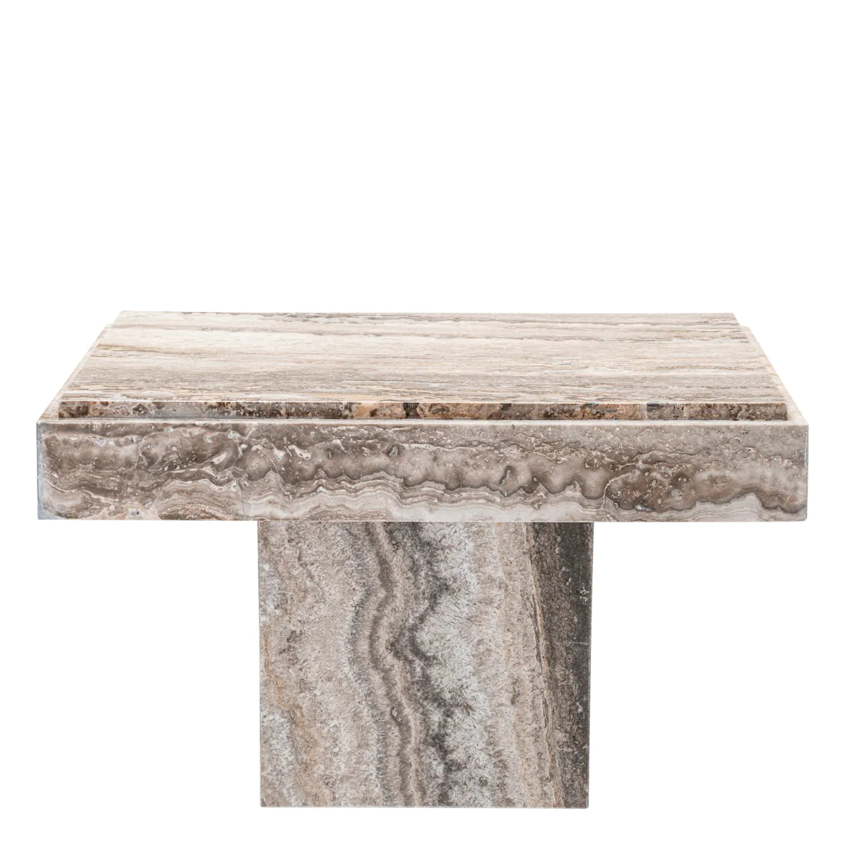 Sartoria Side Table | Silver Travertine