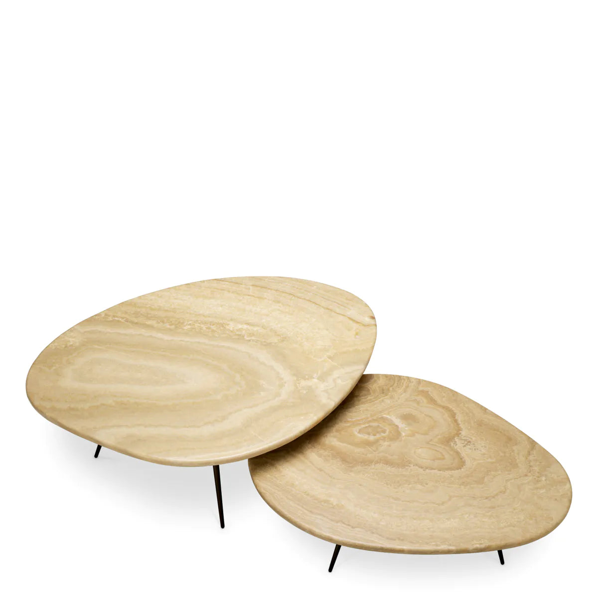 Mid-Century Onyx Marble Coffee Tables